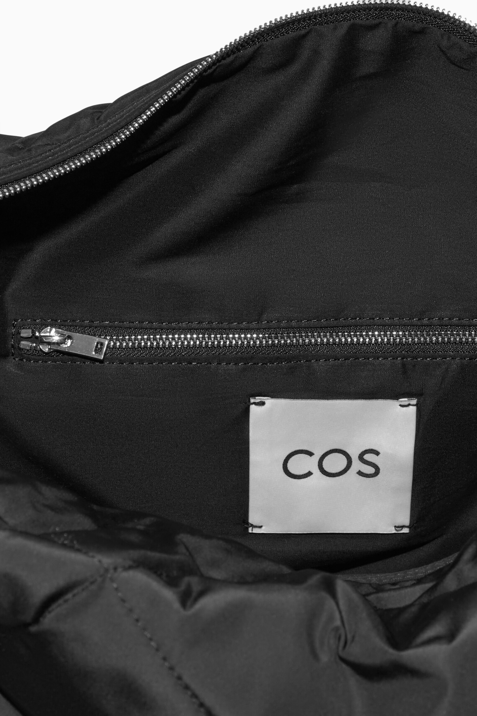 OVERSIZED DIAMOND-QUILTED BAG - BLACK - 3