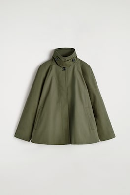A-LINE COTTON-TWILL JACKET — KHAKI 7