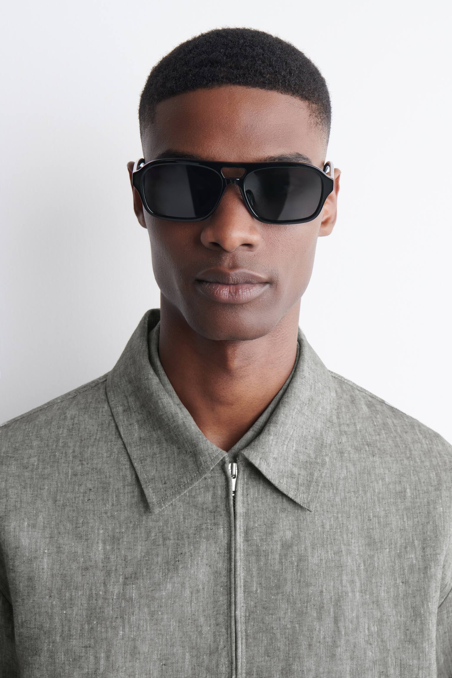 OCCHIALI DA SOLE AVIATOR RETTANGOLARI - NERO / GRIGIO/TARTARUGA / MARRONE - 1