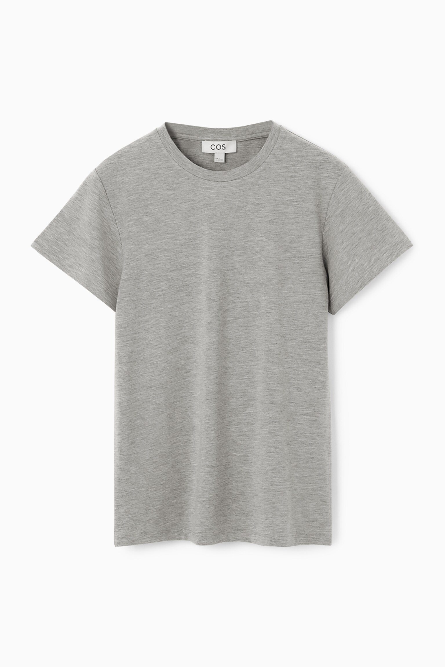 SHRUNKEN SLIM T-SHIRT - GREY MARL/WHITE/BLACK - 1