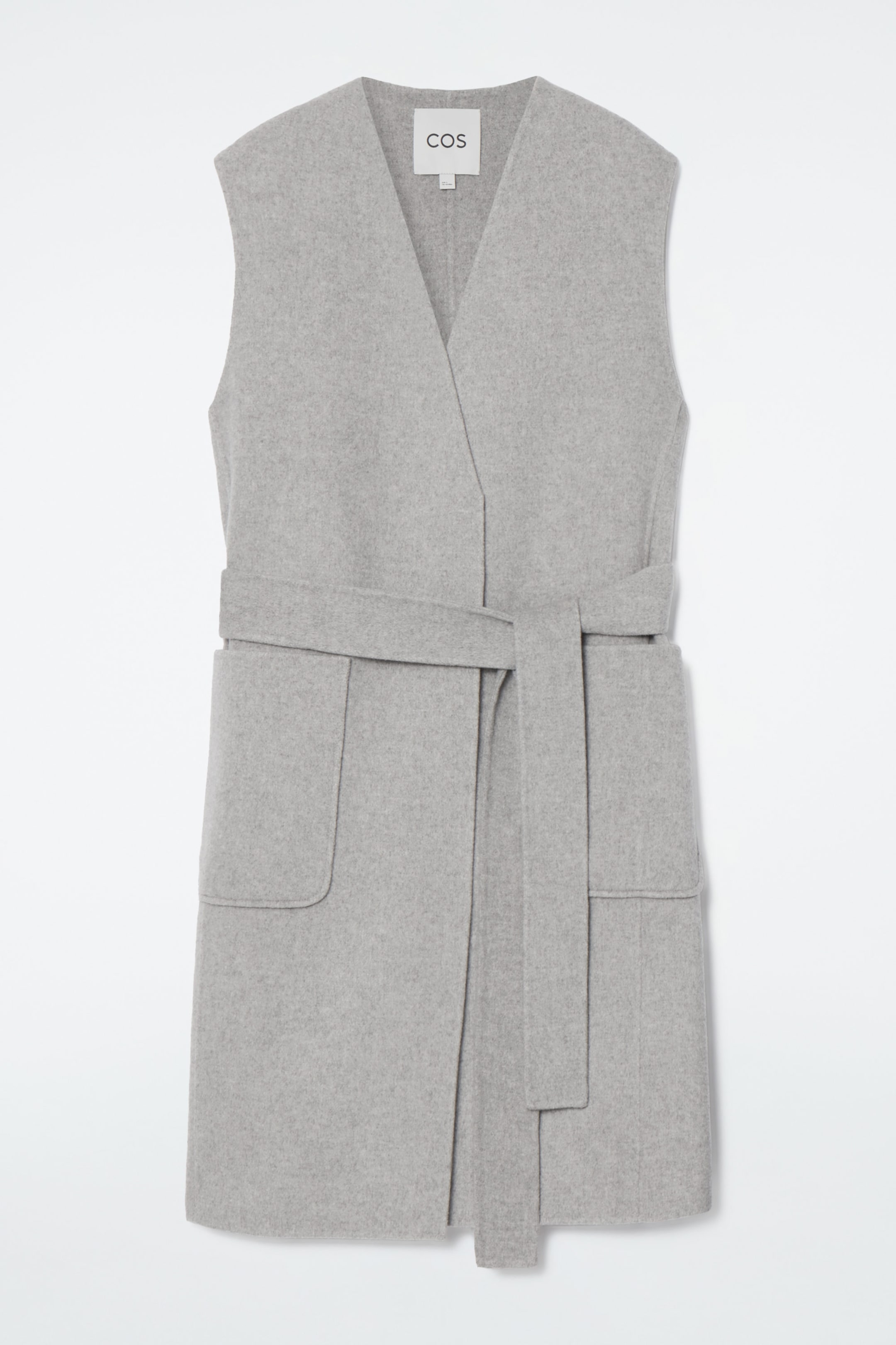 LONGLINE DOUBLE-FACED WOOL WAISTCOAT