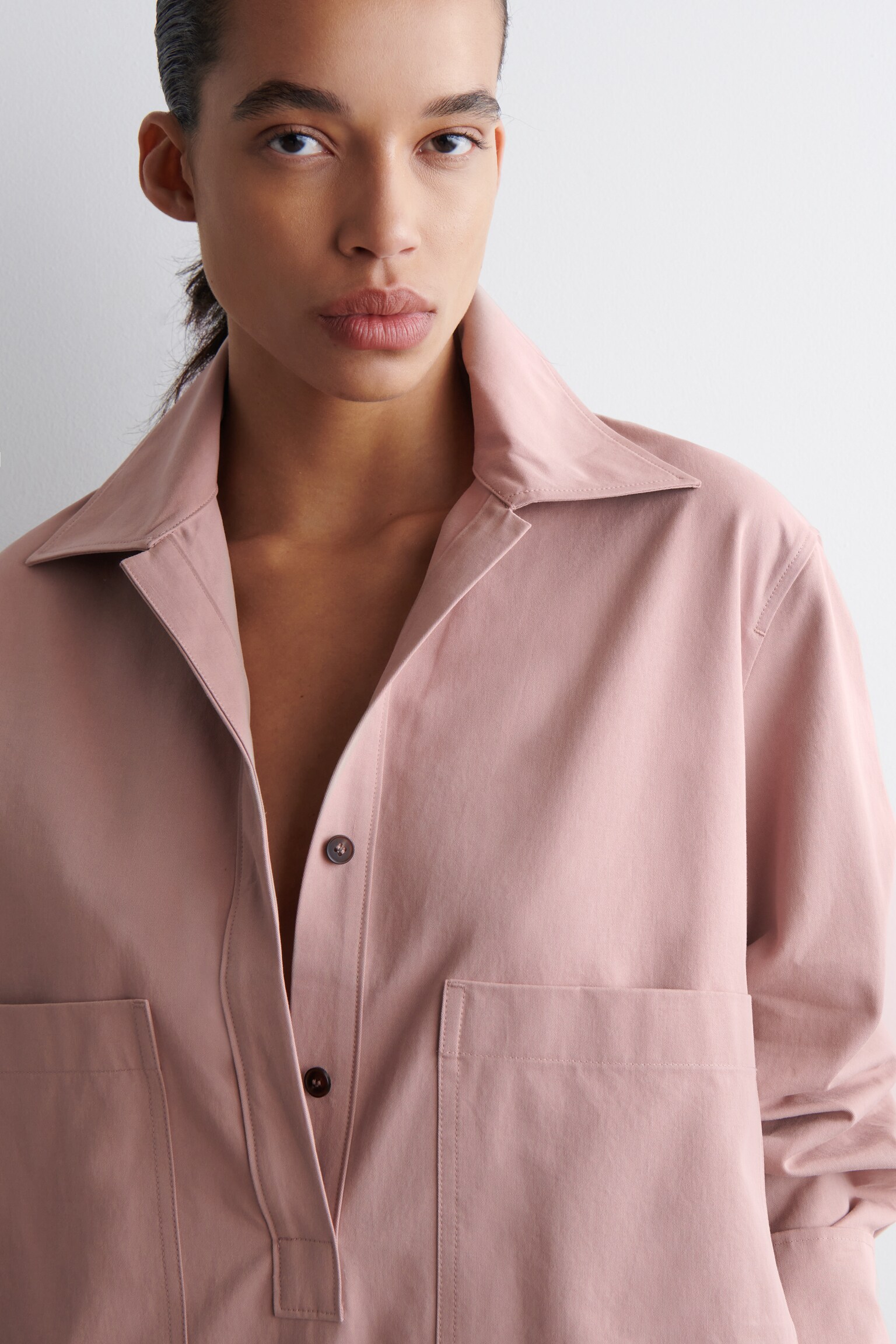 Utility mini-skjortekjole - ROSA/SORT - 7