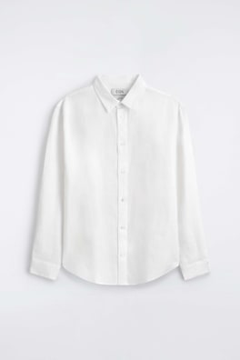 RELAXED LINEN SHIRT — WHITE 9