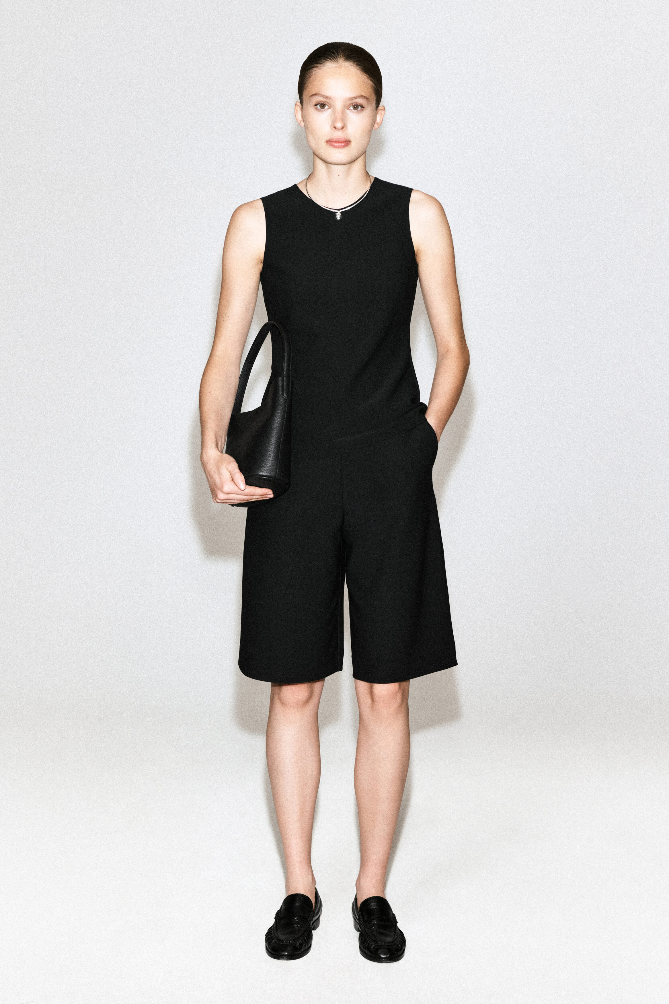 CREPE WIDE-LEG SHORTS - thumbnail 2