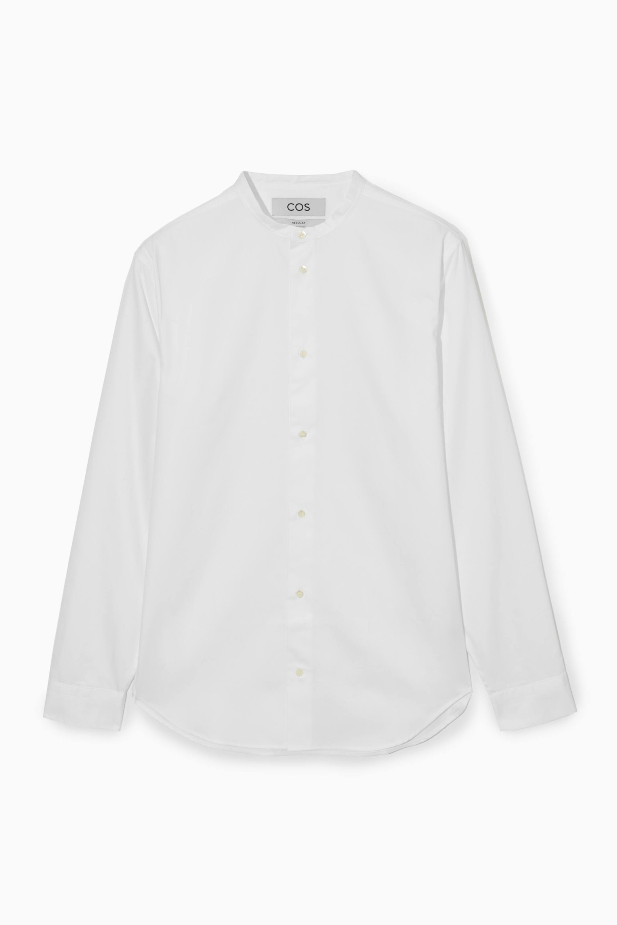 View larger image: GRANDAD-COLLAR COTTON SHIRT - WHITE - Men | H&M GB 1