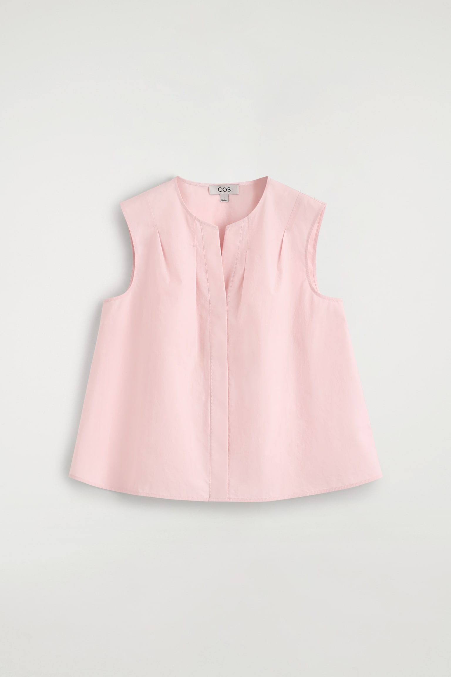 Blusa sem mangas plissada - Rosa/Verde escuro/BRANCO - 1