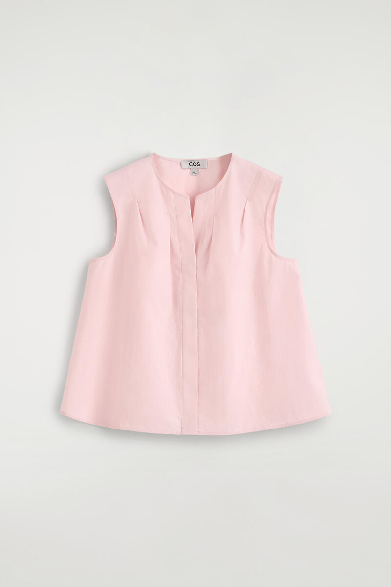 Pleated Sleeveless Top