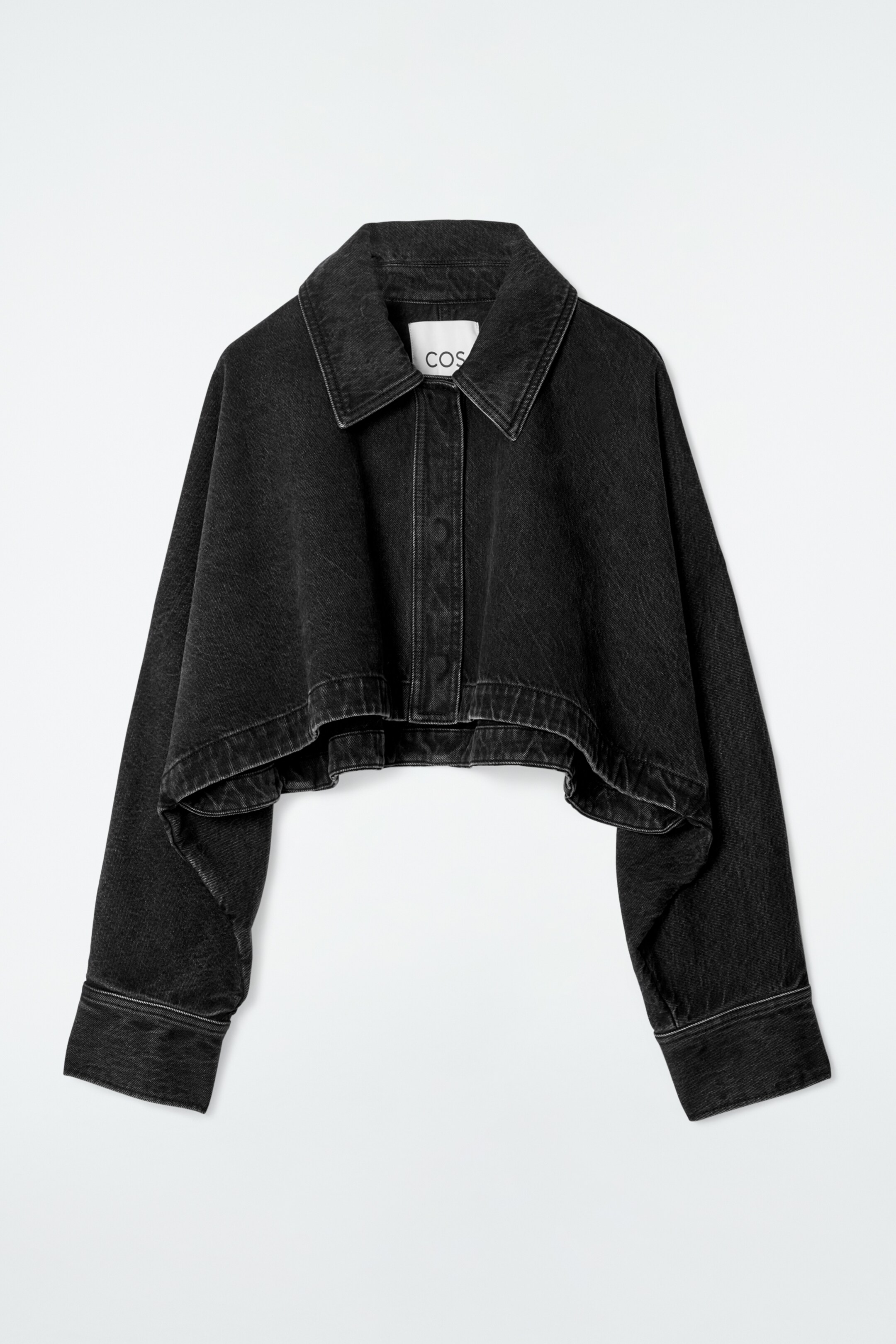 Ingrandisci l'immagine: CROPPED DENIM JACKET - BLACK - DONNA | H&M CH 7