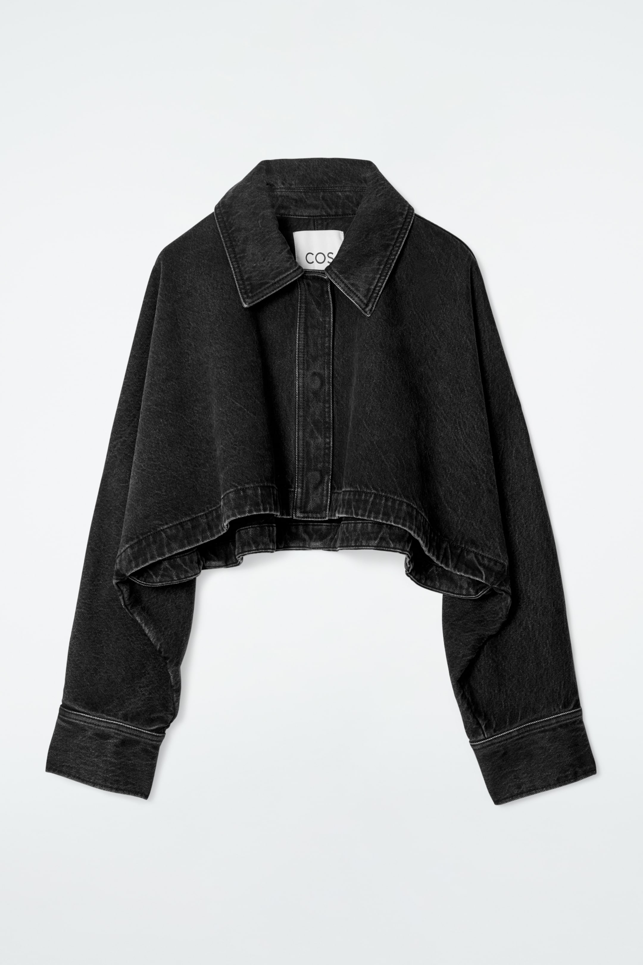 Grotere afbeelding bekijken: Cropped spijkerjack - ZWART - DAMES | H&M NL 7