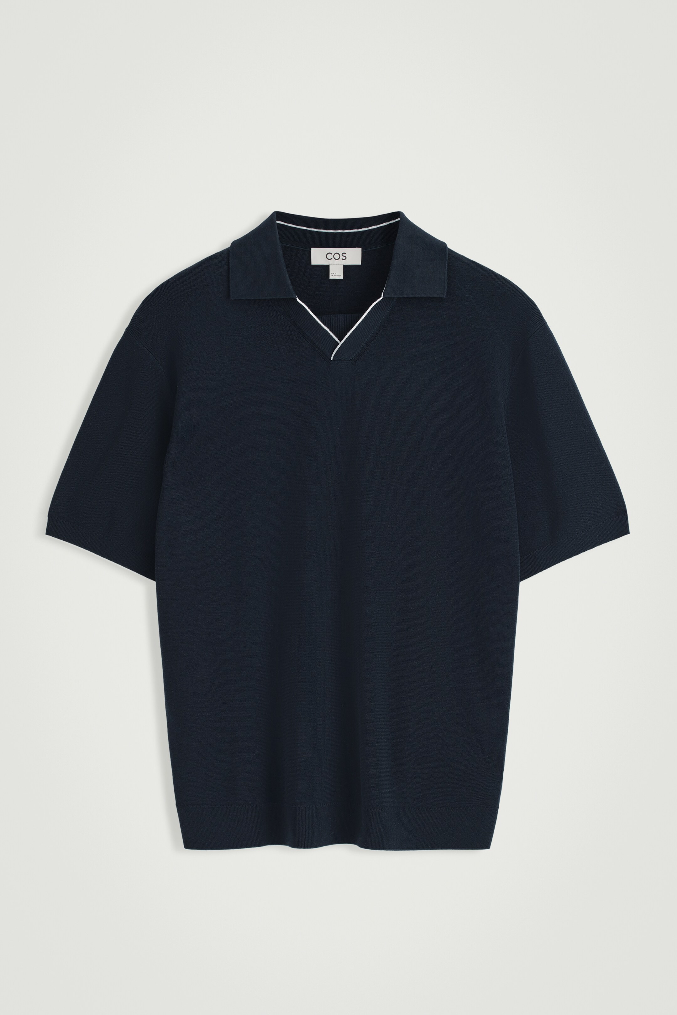 View larger image: CONTRAST-TIPPED KNITTED POLO SHIRT - NAVY - Men | H&M GB 6