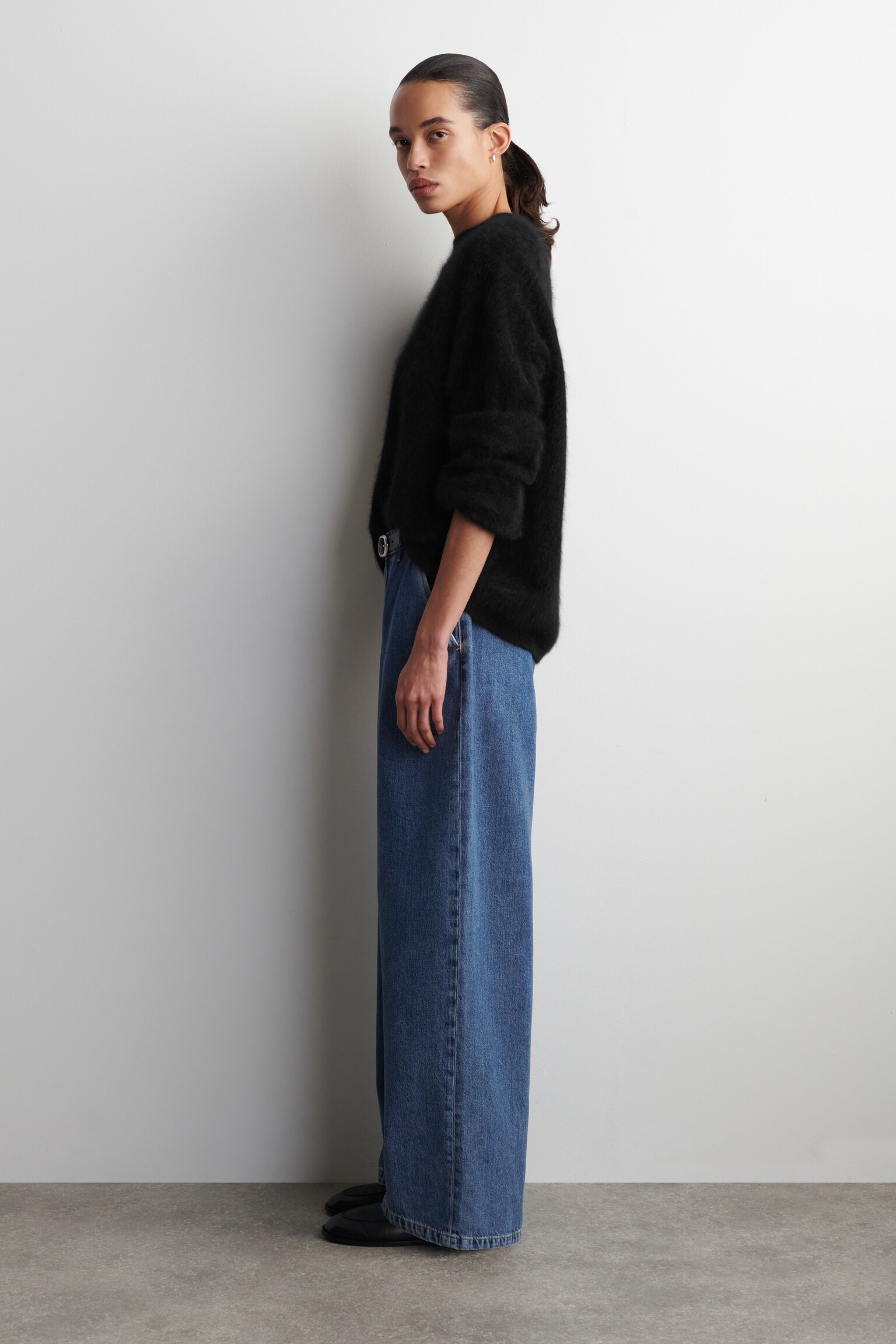 Wijde broek van denim - BLUE/GRIJS - 7