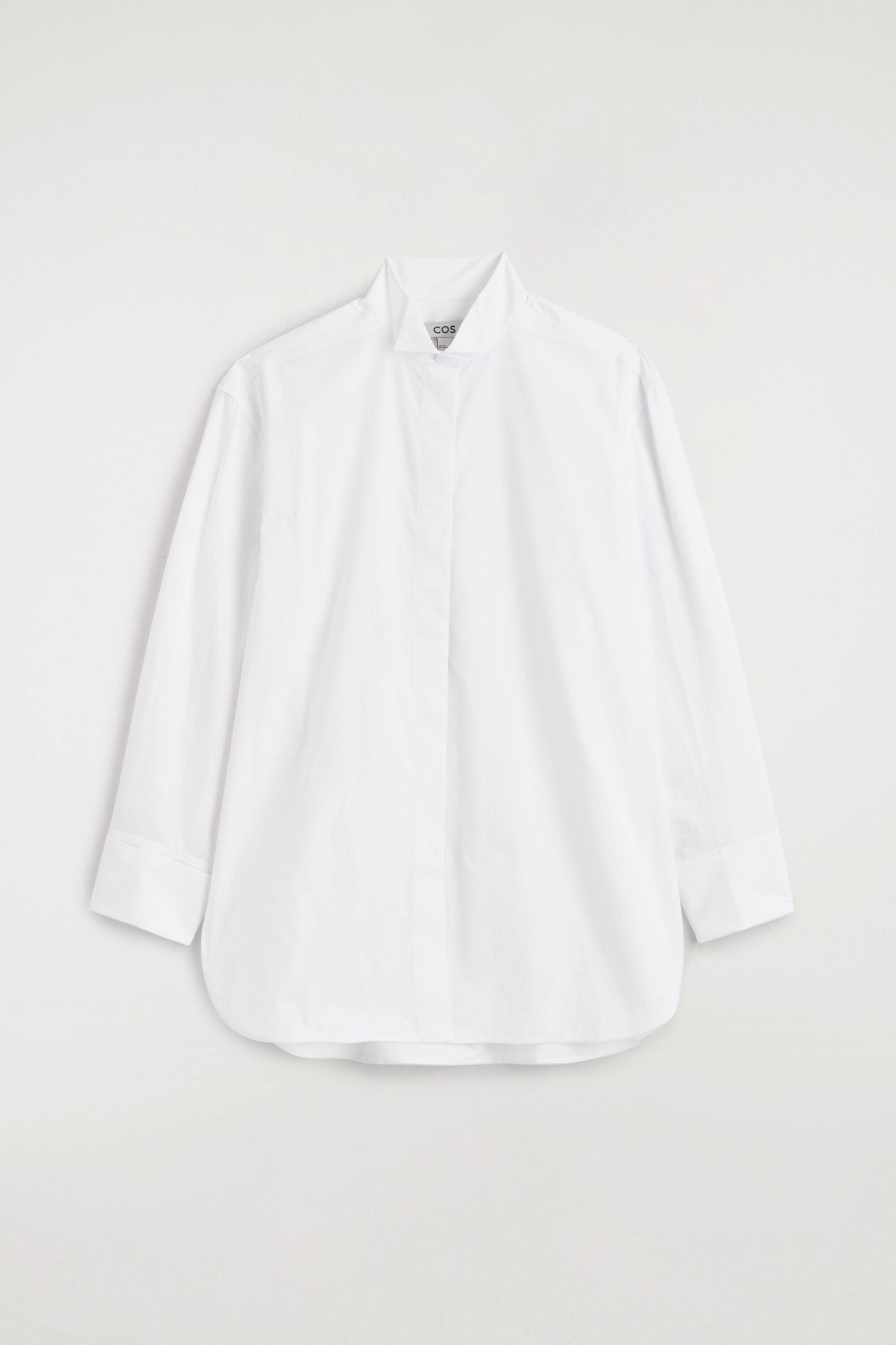 WING-COLLAR COTTON TUXEDO SHIRT