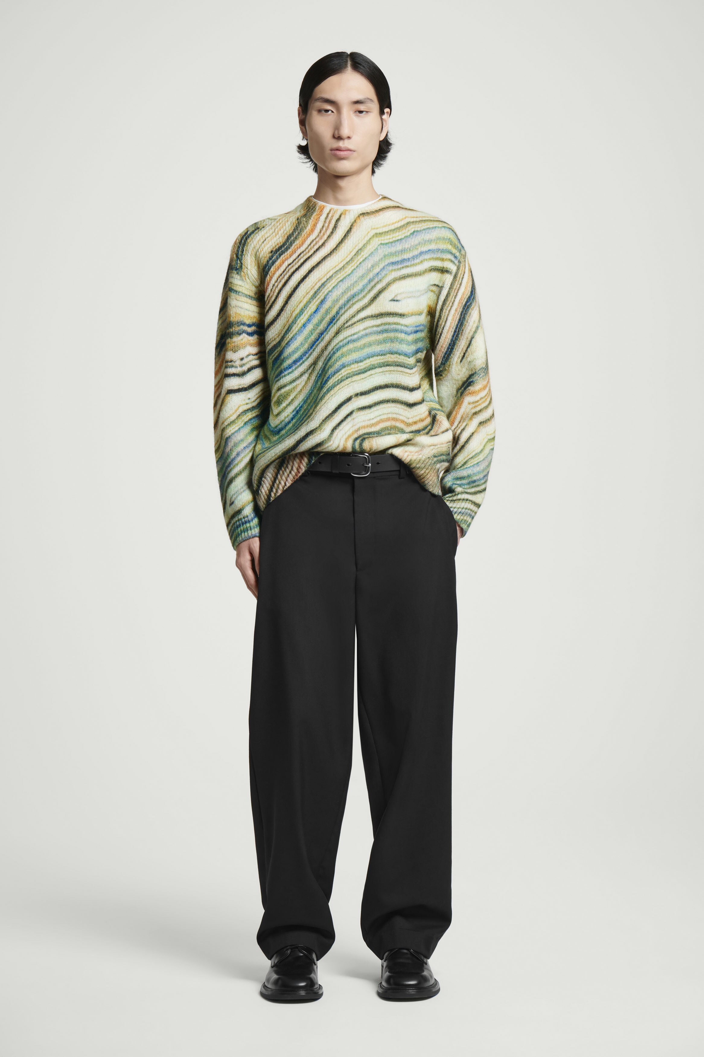 PRINTED ALPACA-BLEND SWEATER - MULTICOLORED | COS