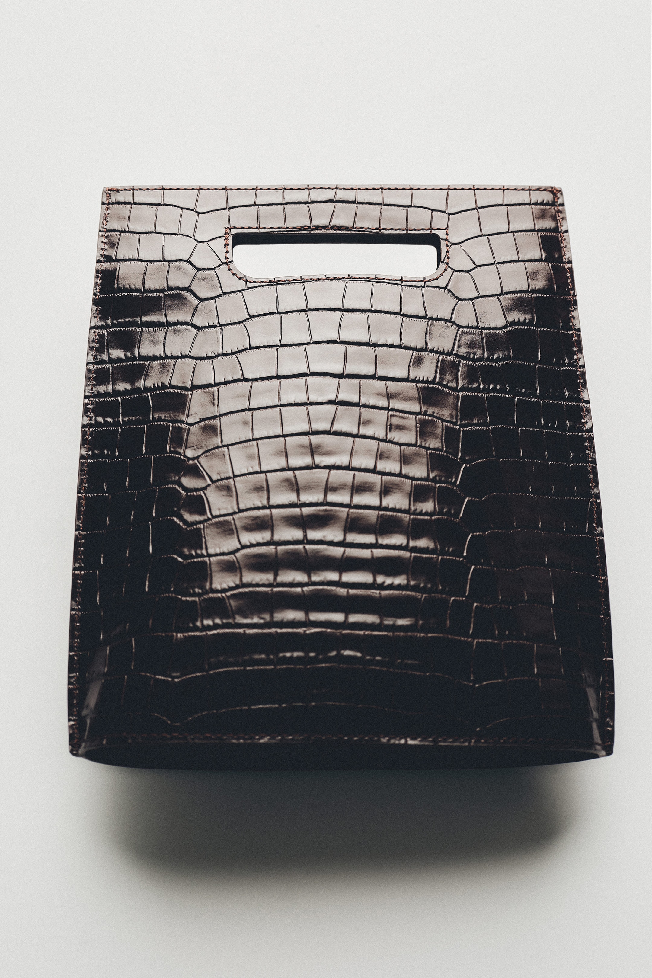FOLIO MINI BAG - CROC-EFFECT LEATHER
