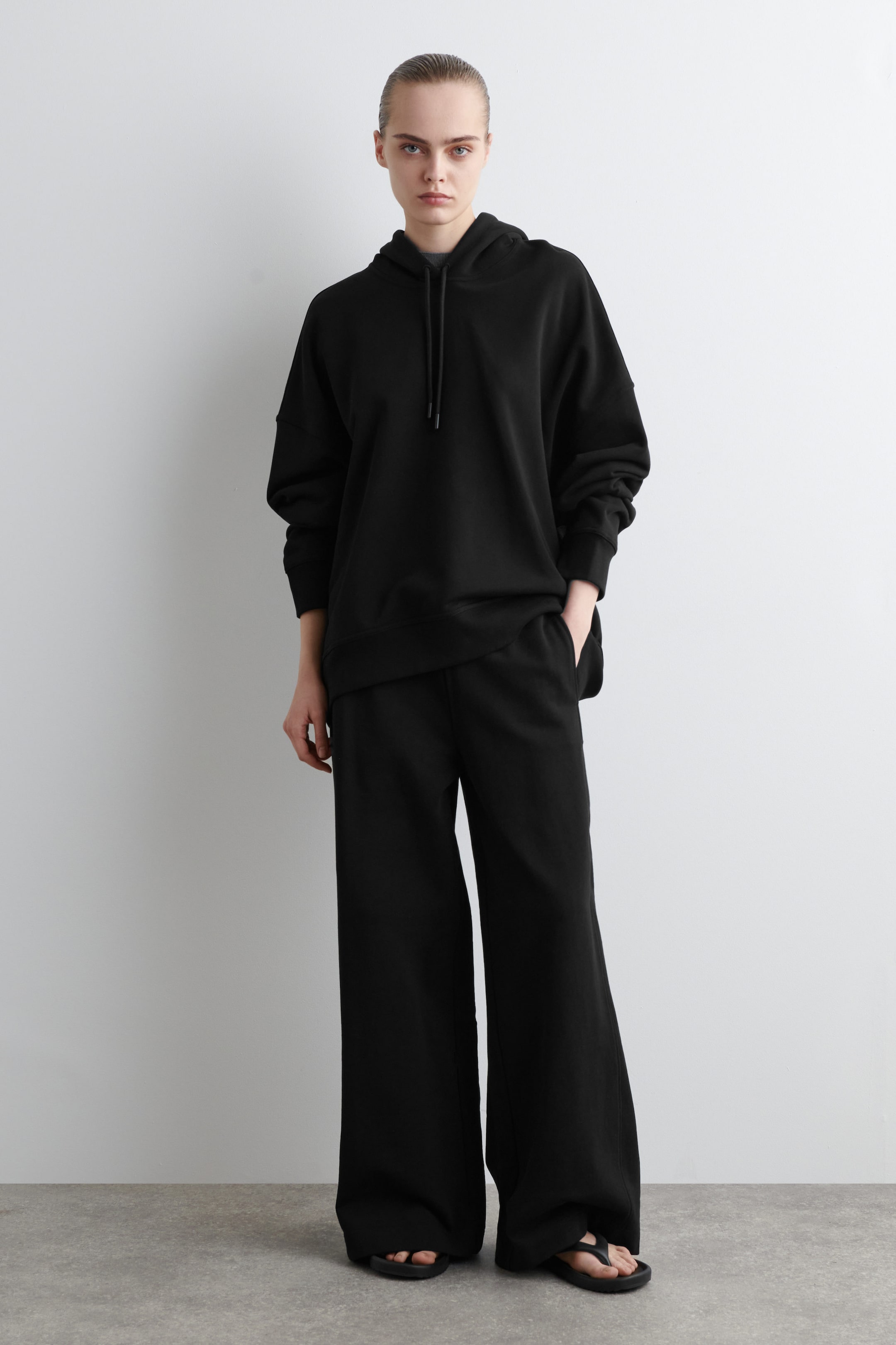 JERSEY WIDE-LEG JOGGERS