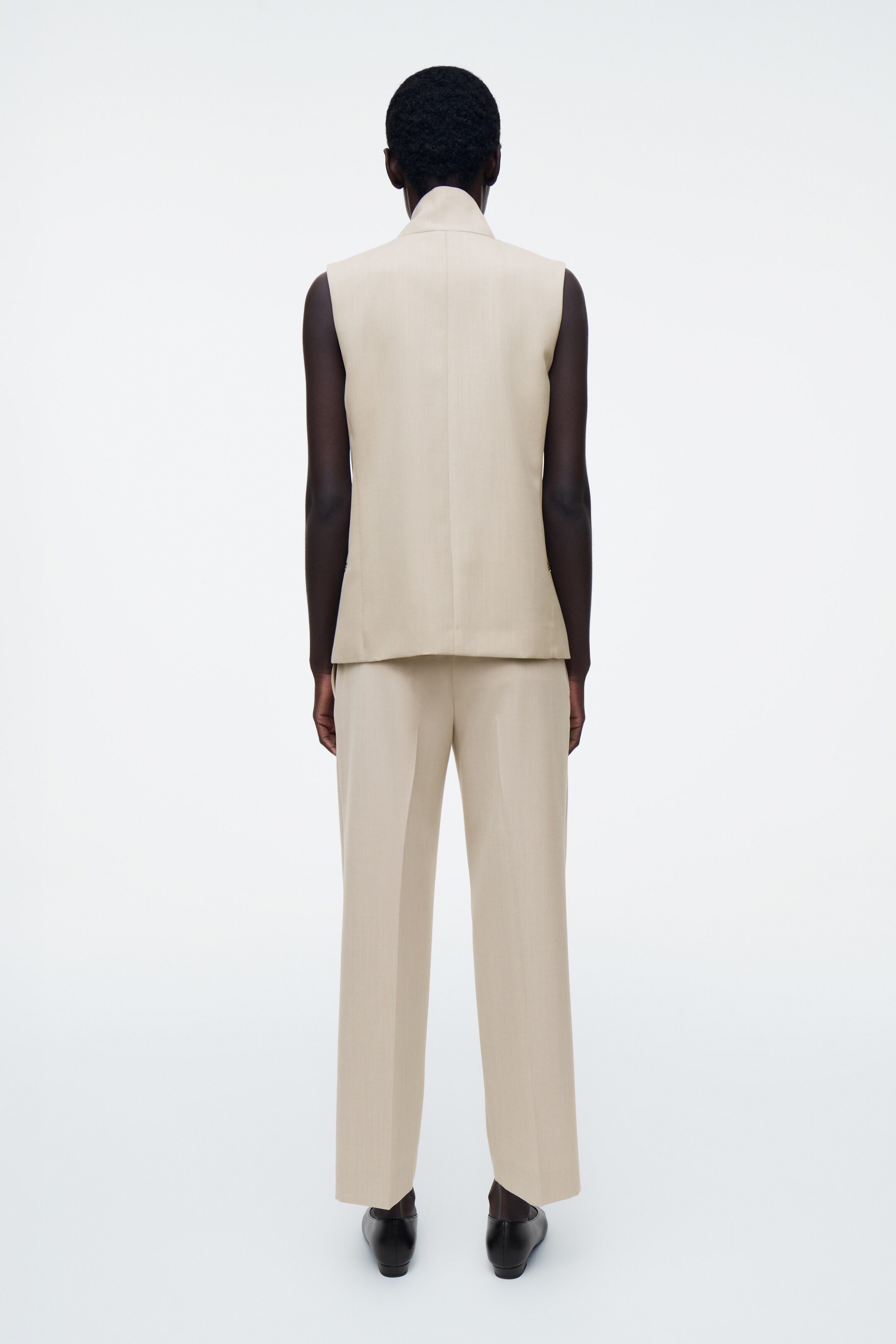 Vezi imaginea mai mare: PANTALONI SLIM DIN LÂNĂ - BEJ - FEMEI | H&M RO 3