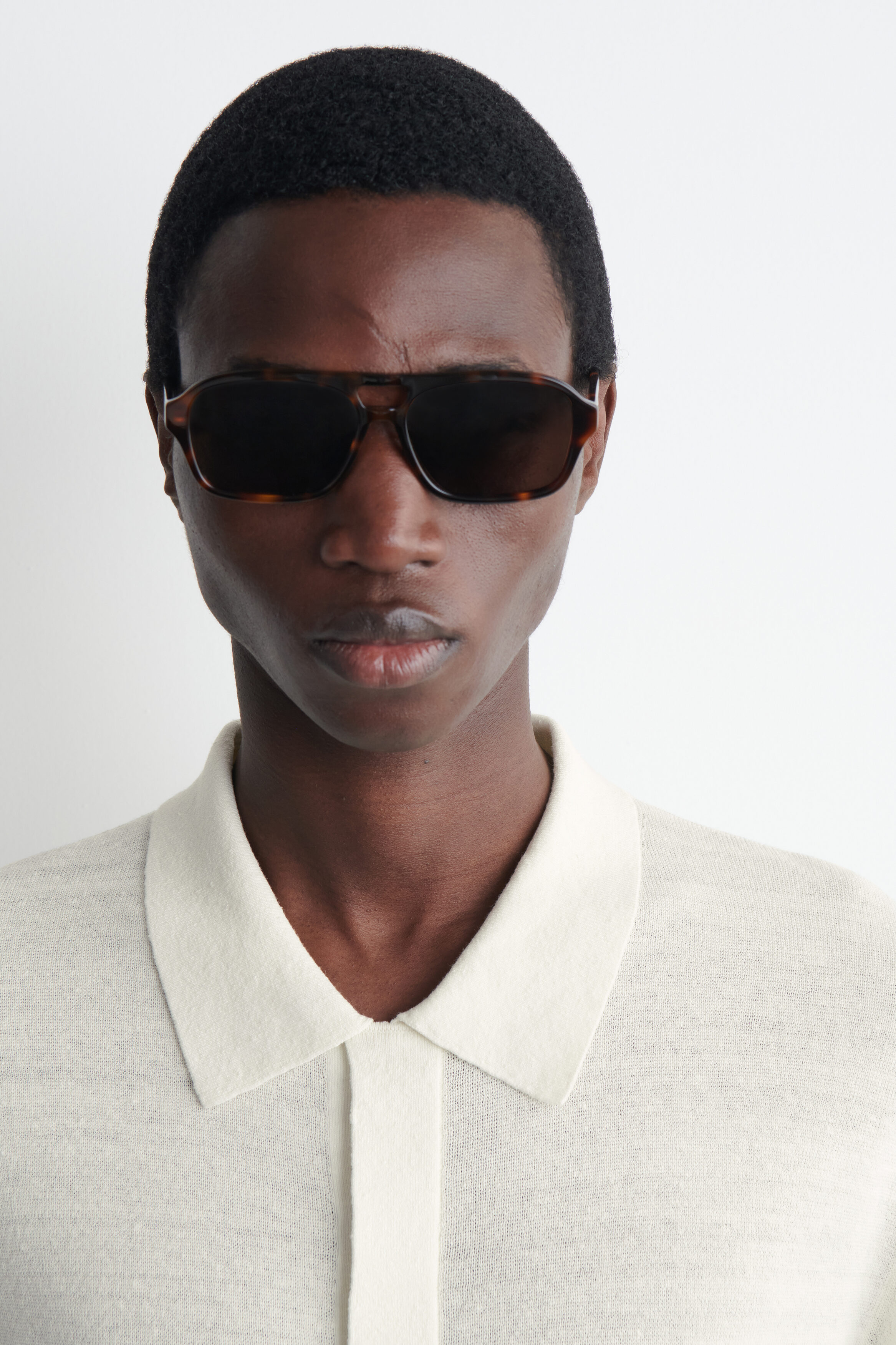 TEXTURED KNITTED LINEN SHIRT - CREAM | COS US