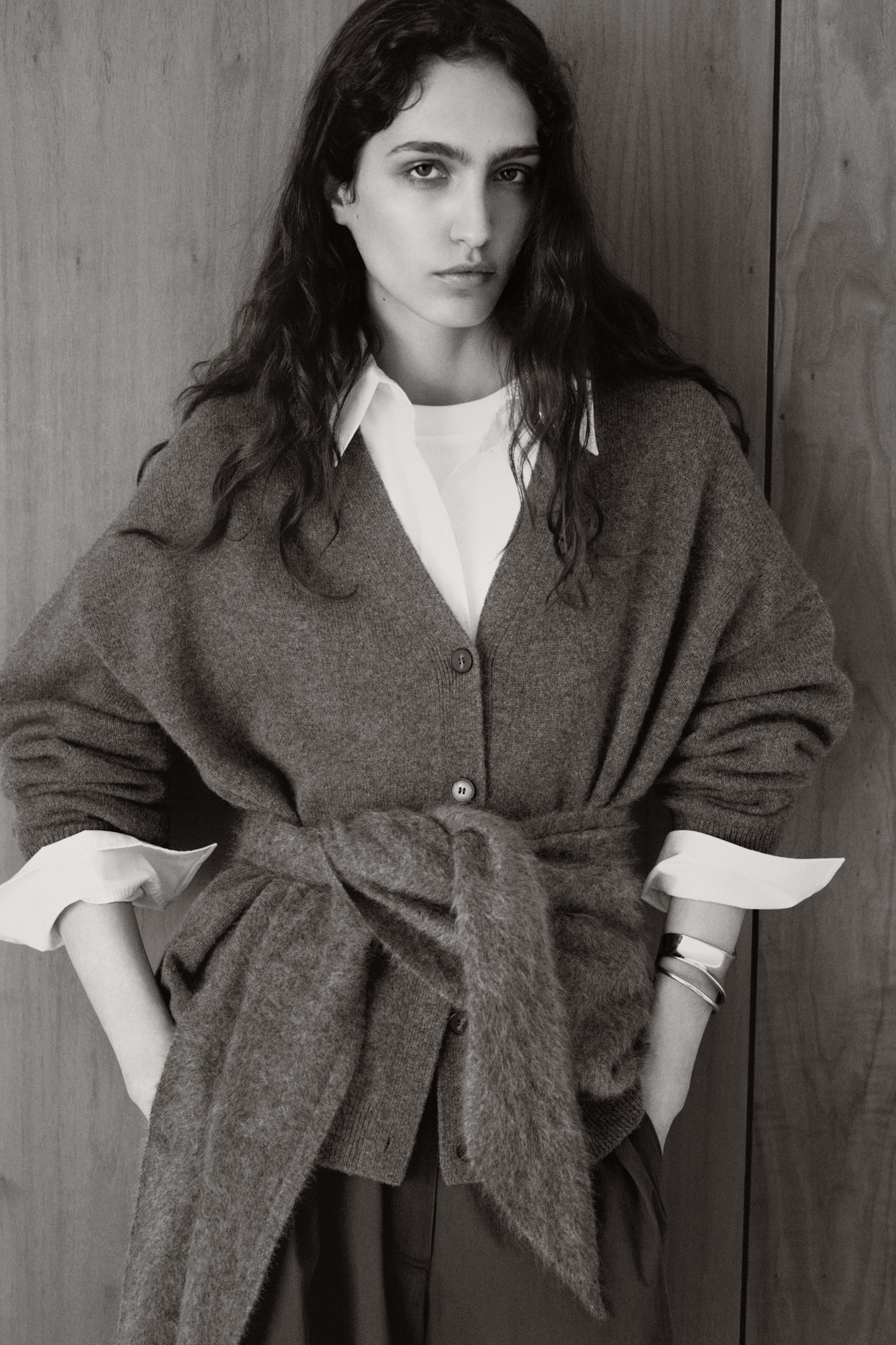 BRUSHED-CASHMERE TRIANGLE SCARF