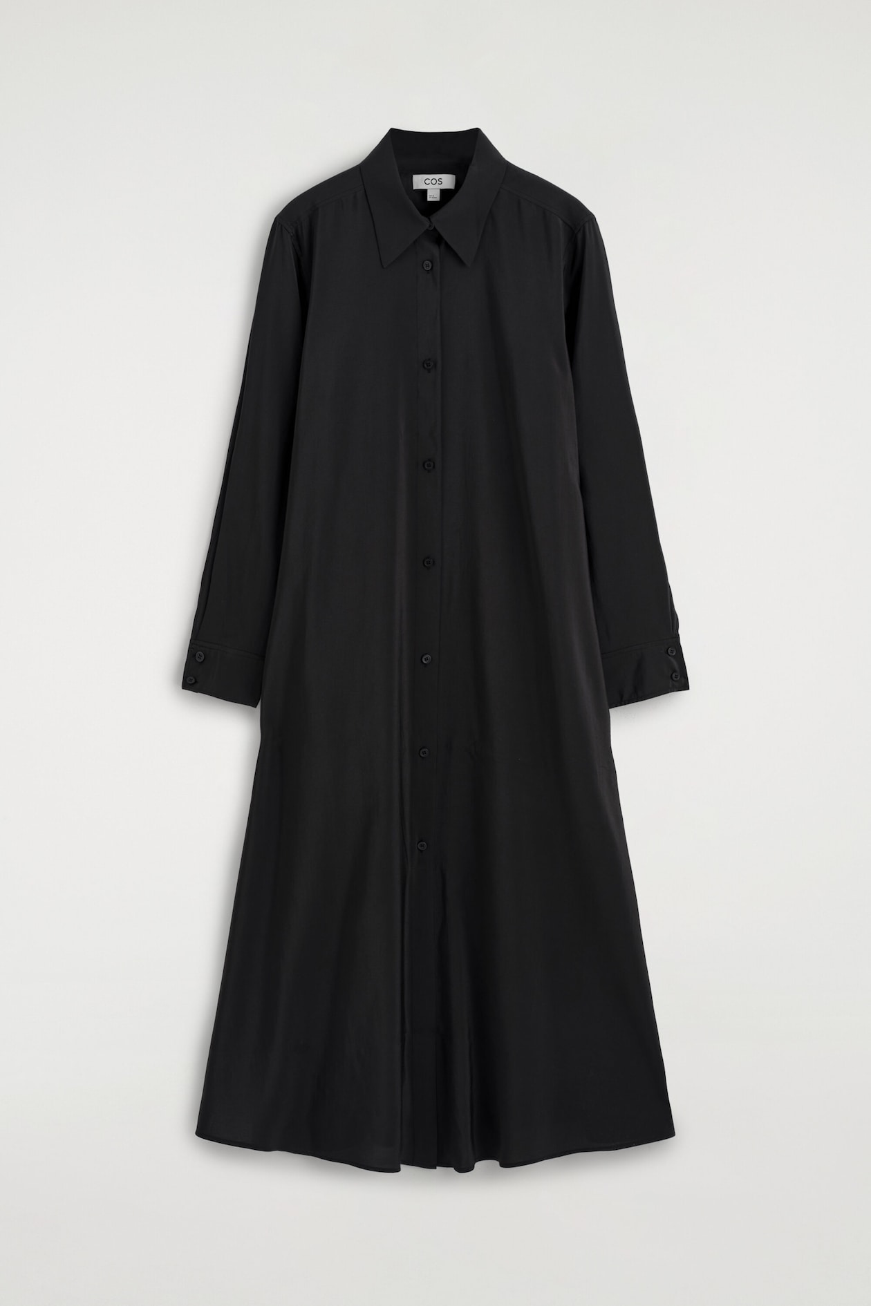 cos midi shirt dress BELTED MIDI SHIRT DRESS - DARK BROWN