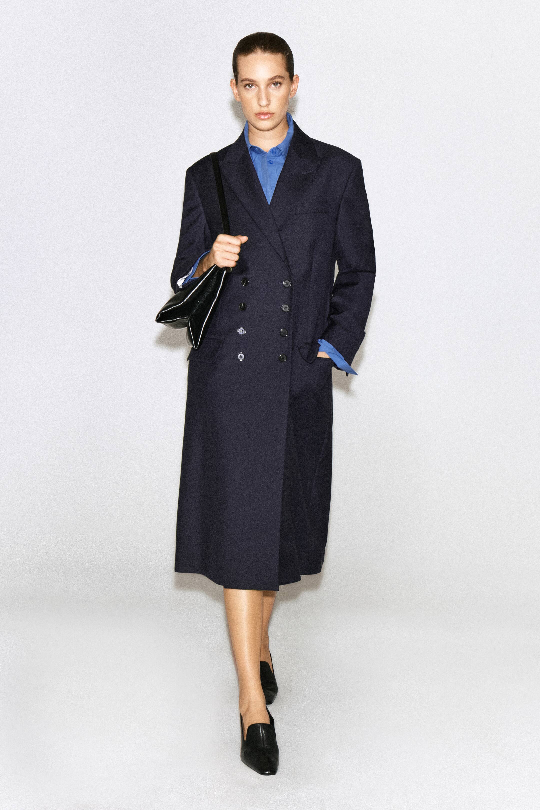 Visualizza l'immagine ingrandita: DOPPELREIHIGER LONGBLAZER AUS WOLLE - NAVYBLAU - DONNA | H&M CH 1