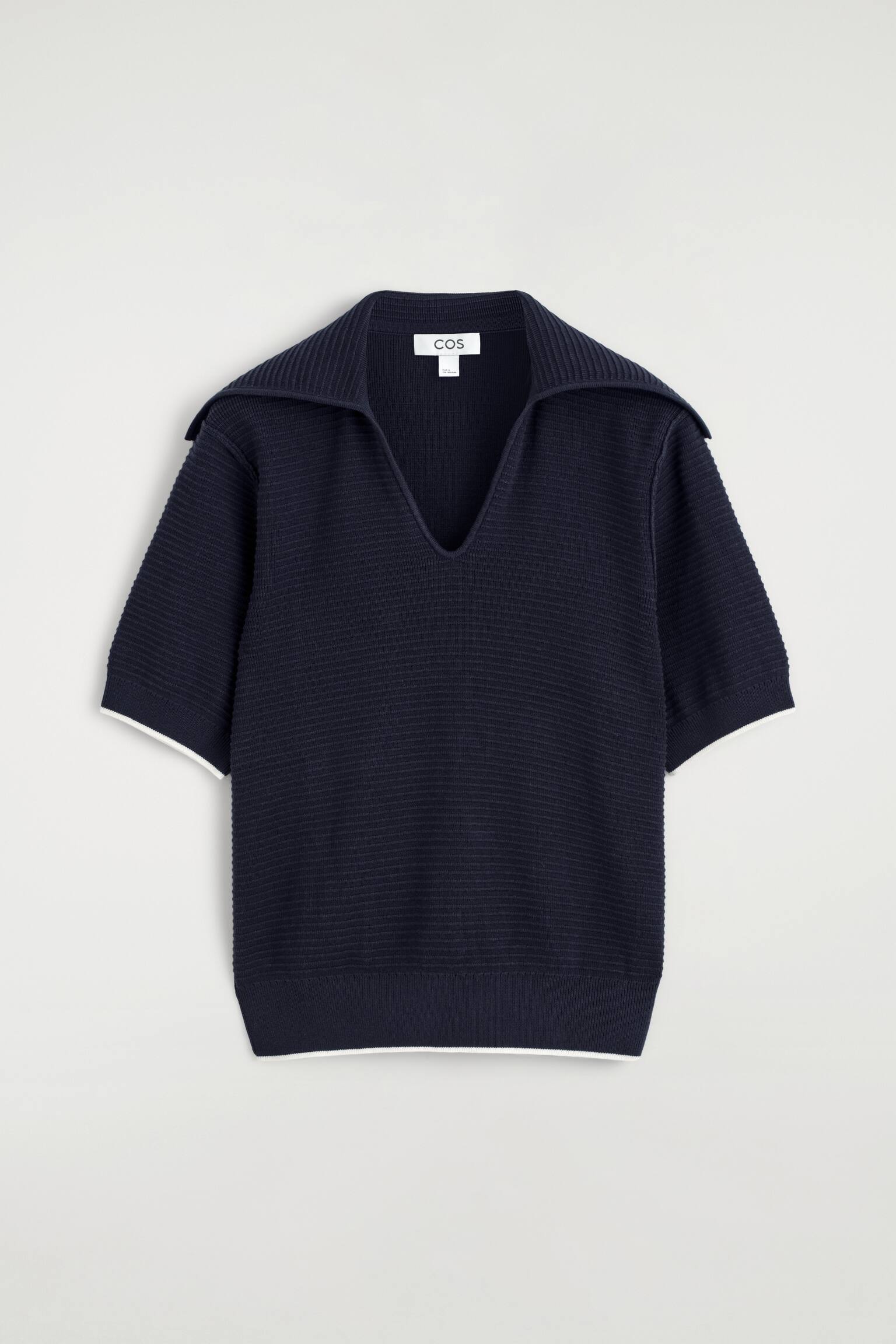 Gebreide top met matrozenkraag - MARINEBLAUW/IVOOR - 1