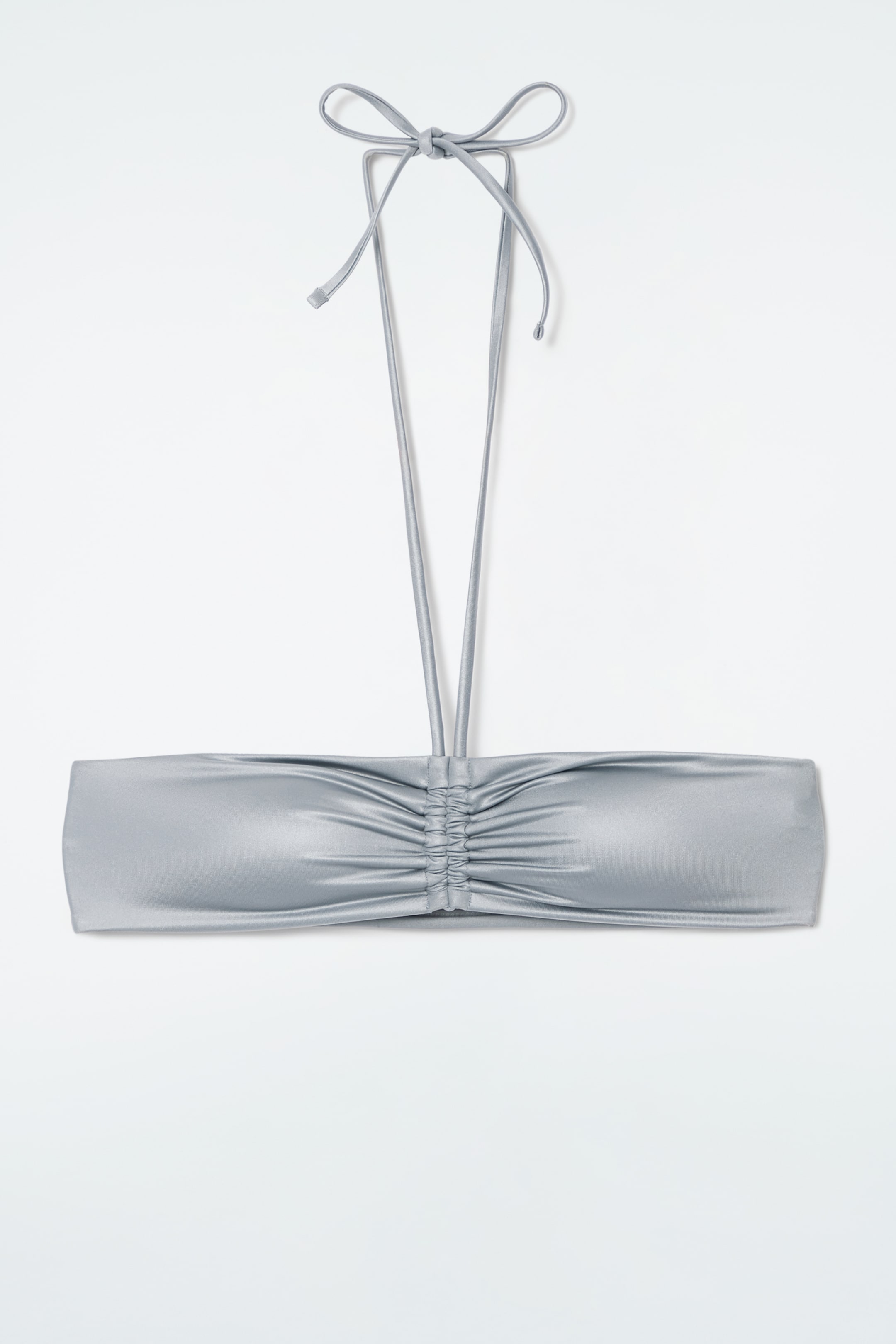 Grösseres Bild ansehen: BANDEAU-BIKINIOBERTEIL MIT RAFFUNG - SILBER - DAMEN | H&M CH 1