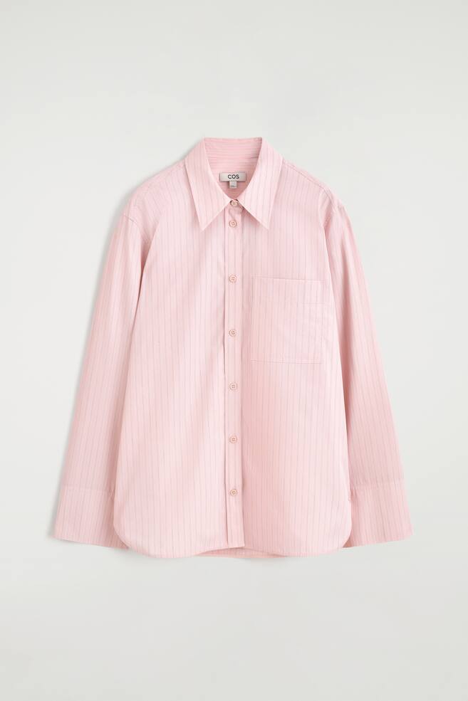 STRIPED COTTON SHIRT - PINK / STRIPED - 1