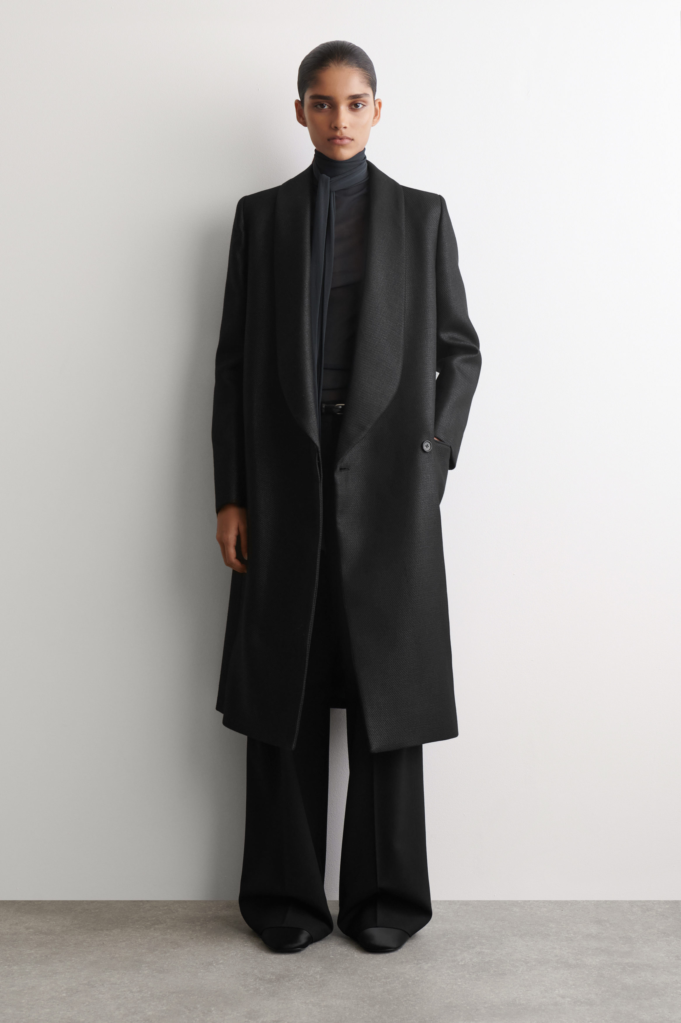 【着丈128cm】Super Long Coat 黒 sullen ゴルチエ ♥MANTLE LONG COAT – Black Gravity