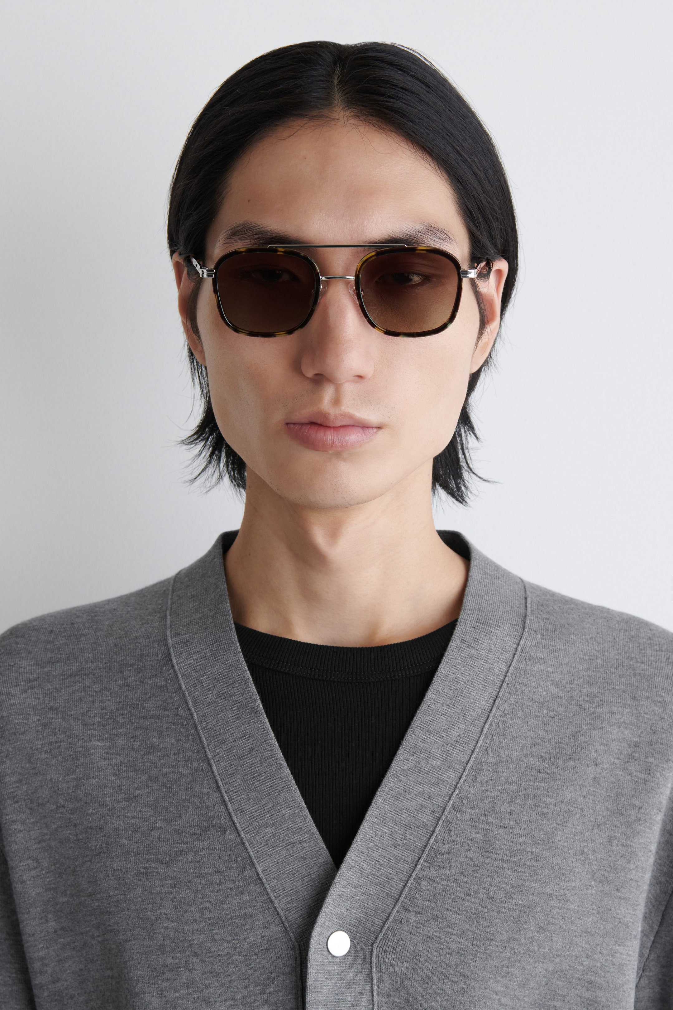 ROUND-FRAME AVIATOR SUNGLASSES