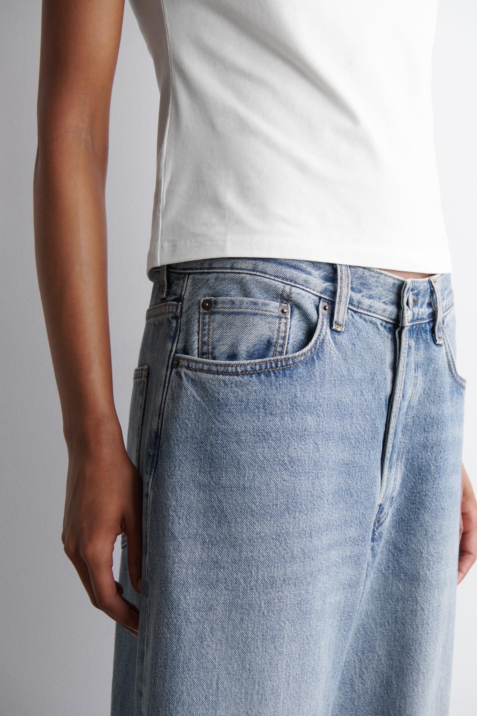 JEANS FACADE A GAMBA DRITTA - BLU/MARRONE/AZZURRO/BLU SCURO POLVERE - 5