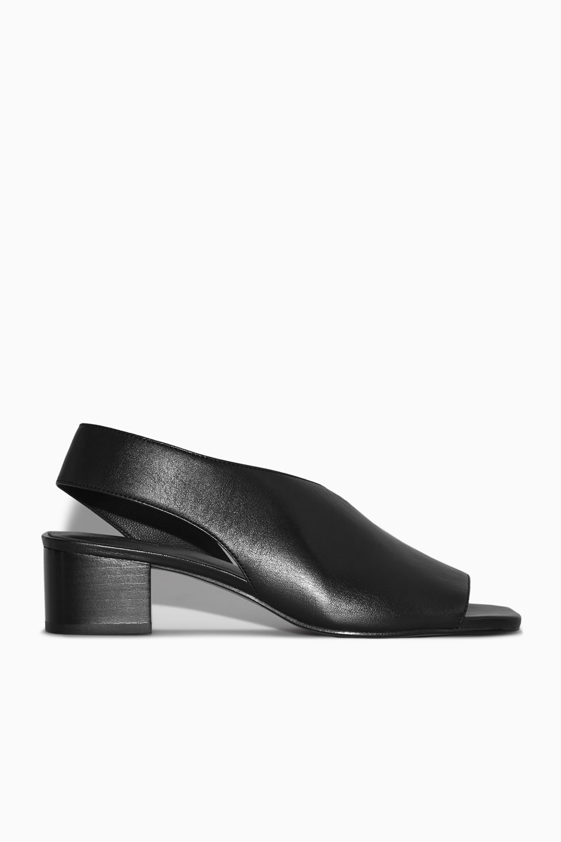 Größeres Bild ansehen: SLINGBACK-SANDALEN AUS LEDER MIT BLOCKABSATZ - SCHWARZ - Ladies | H&M DE 1