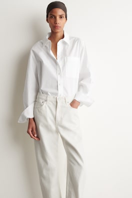 CHORD STRAIGHT-LEG JEANS — WHITE 3