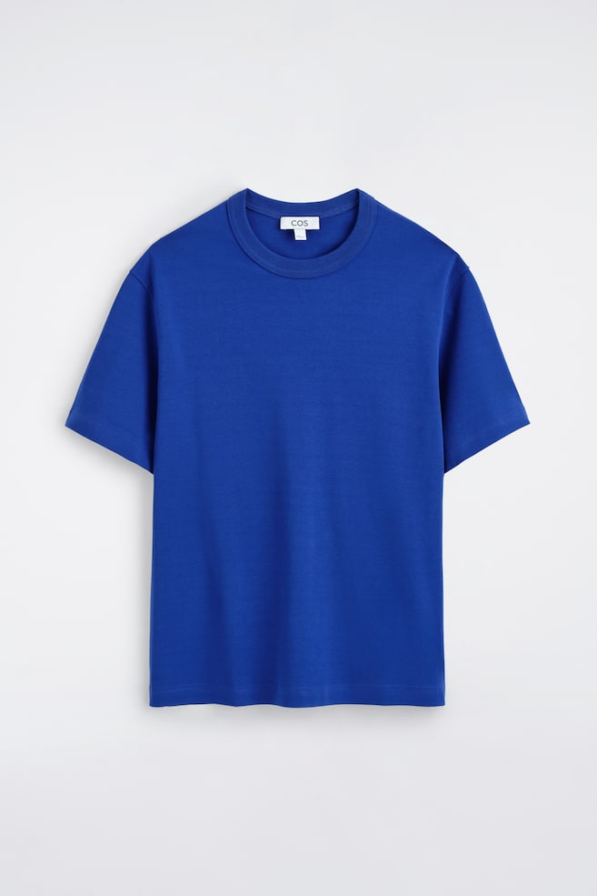 CAMISETA ALGODÓN CUELLO REDONDO - AZUL VIVO/AZUL MARINO/AZUL MARINO/BLANCO/A RAYAS/VERDE/BLANCO/RAYAS/NEGRO/AZUL CLARO/BLANCO - 1