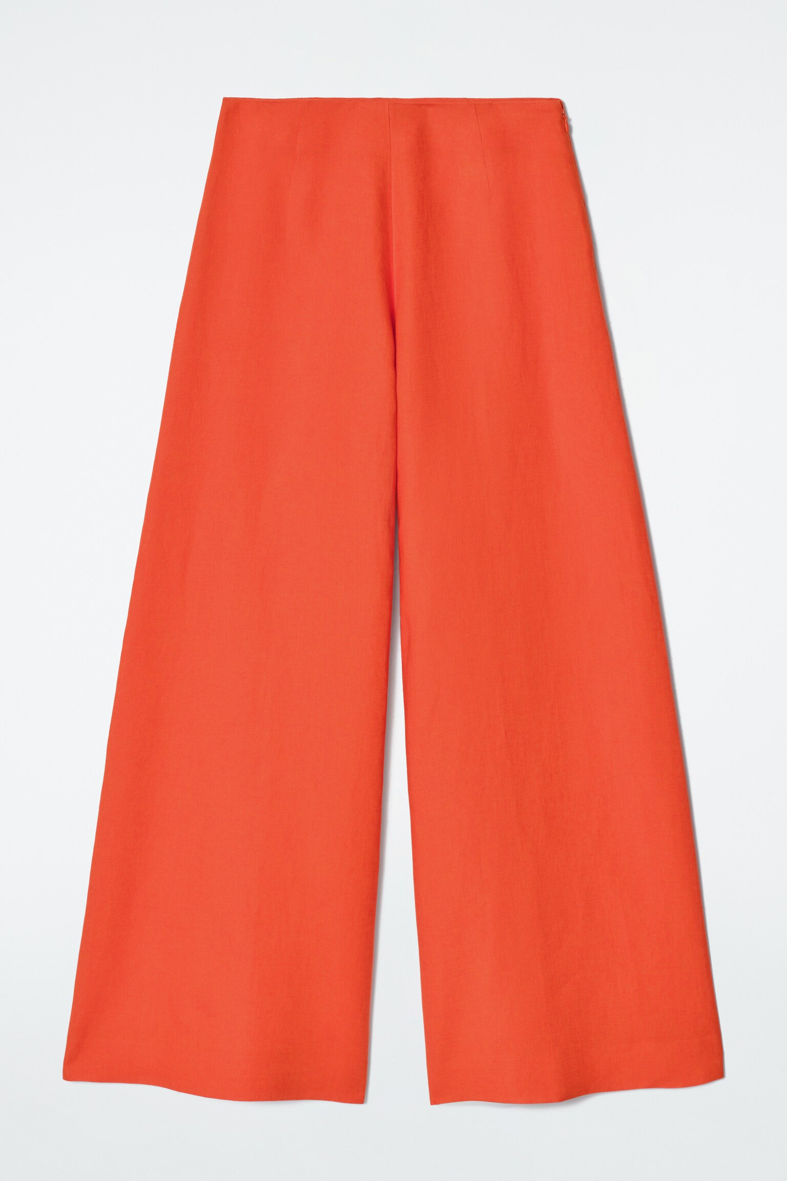 PANTALÓN ANCHO DE LINO - NARANJA/AZUL MARINO - 2
