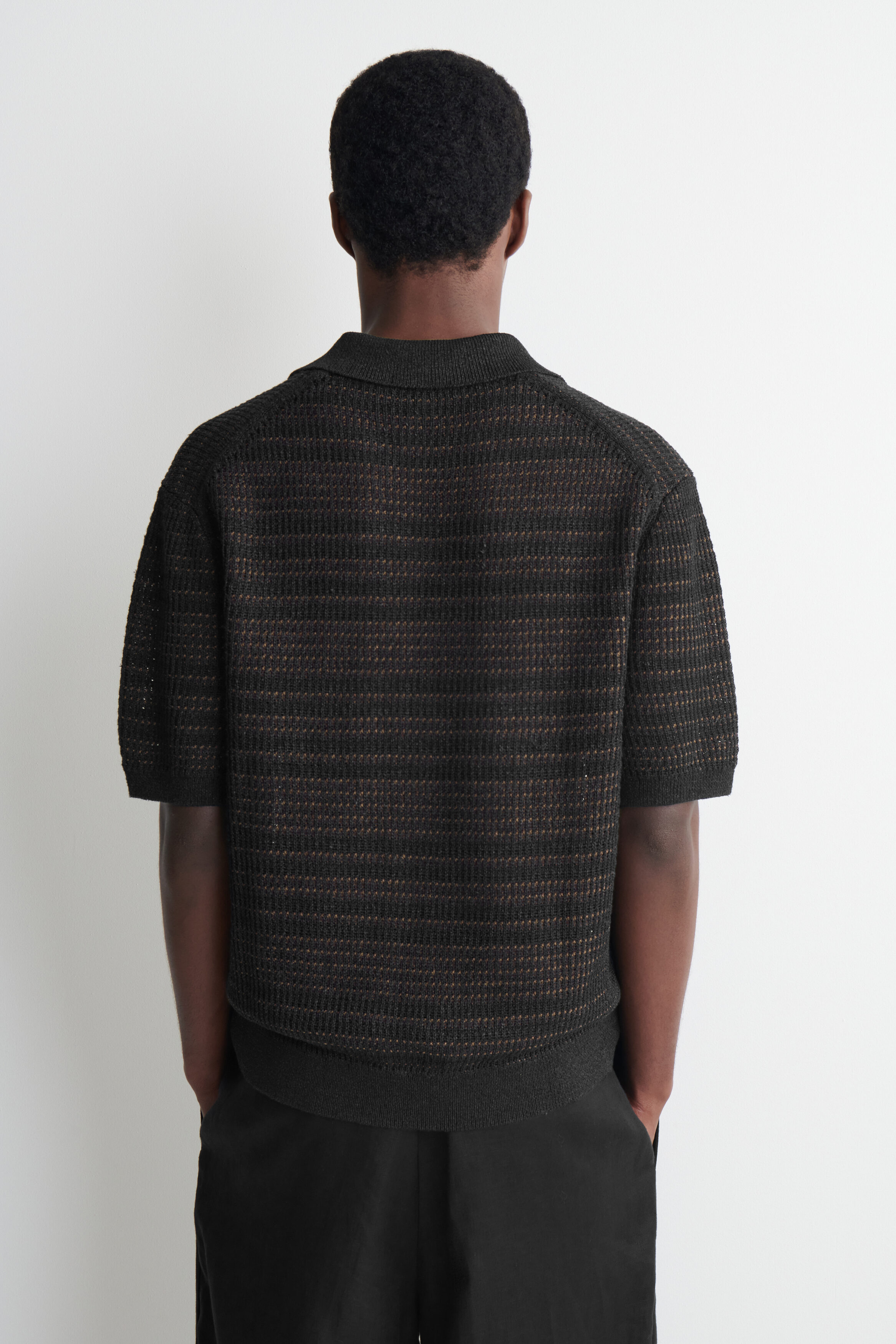 トップス second layer 23ss s/s open knit polo Dudley Open Knit Polo Shirt - Tan | Fashion Nova