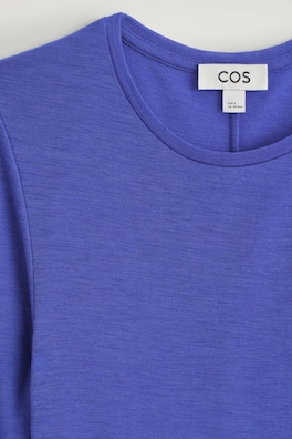 SLIM MERINO WOOL TOP — COBALT BLUE 8