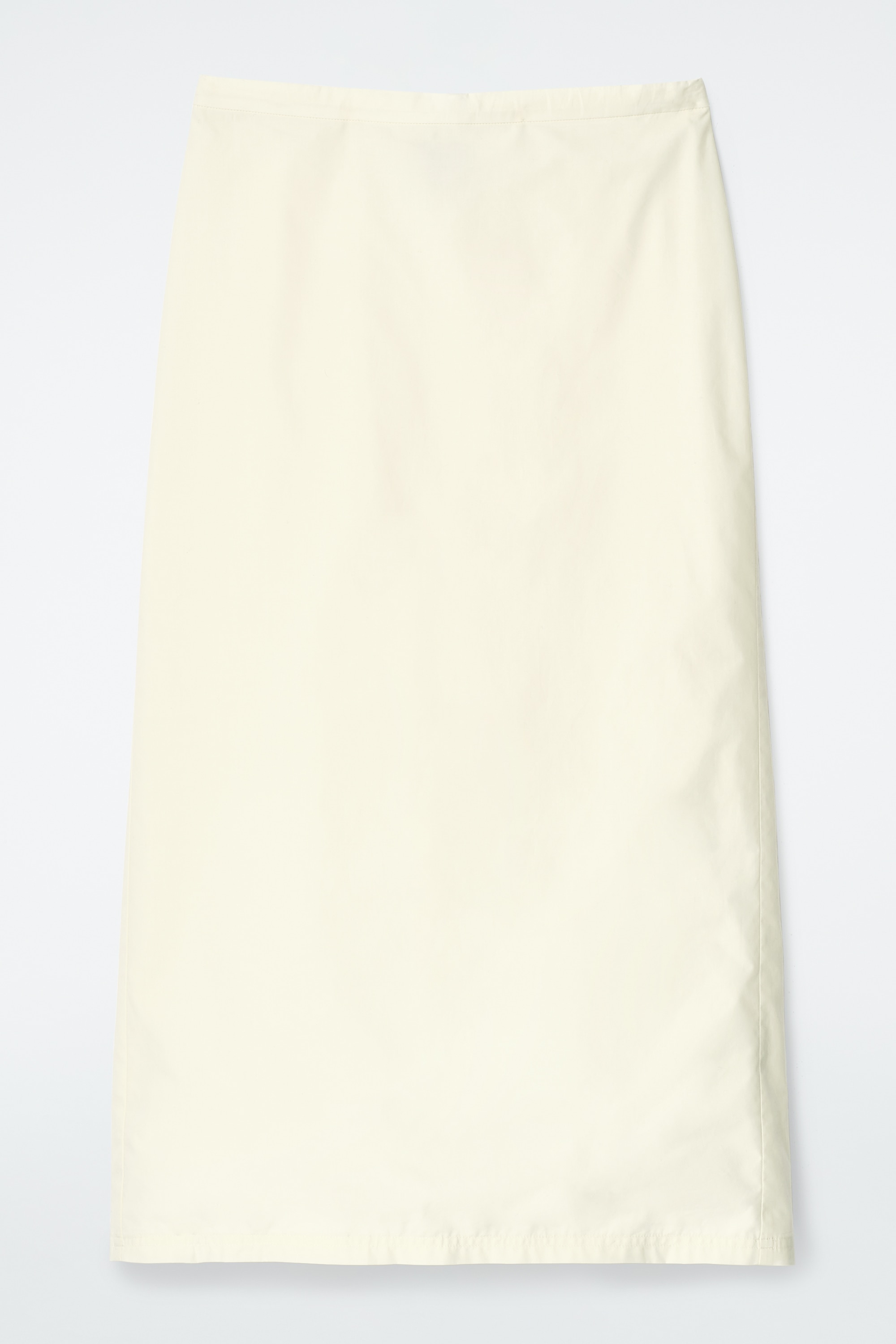 GONNA MIDI CON COULISSE IN COTONE - CREMA/BLU NAVY