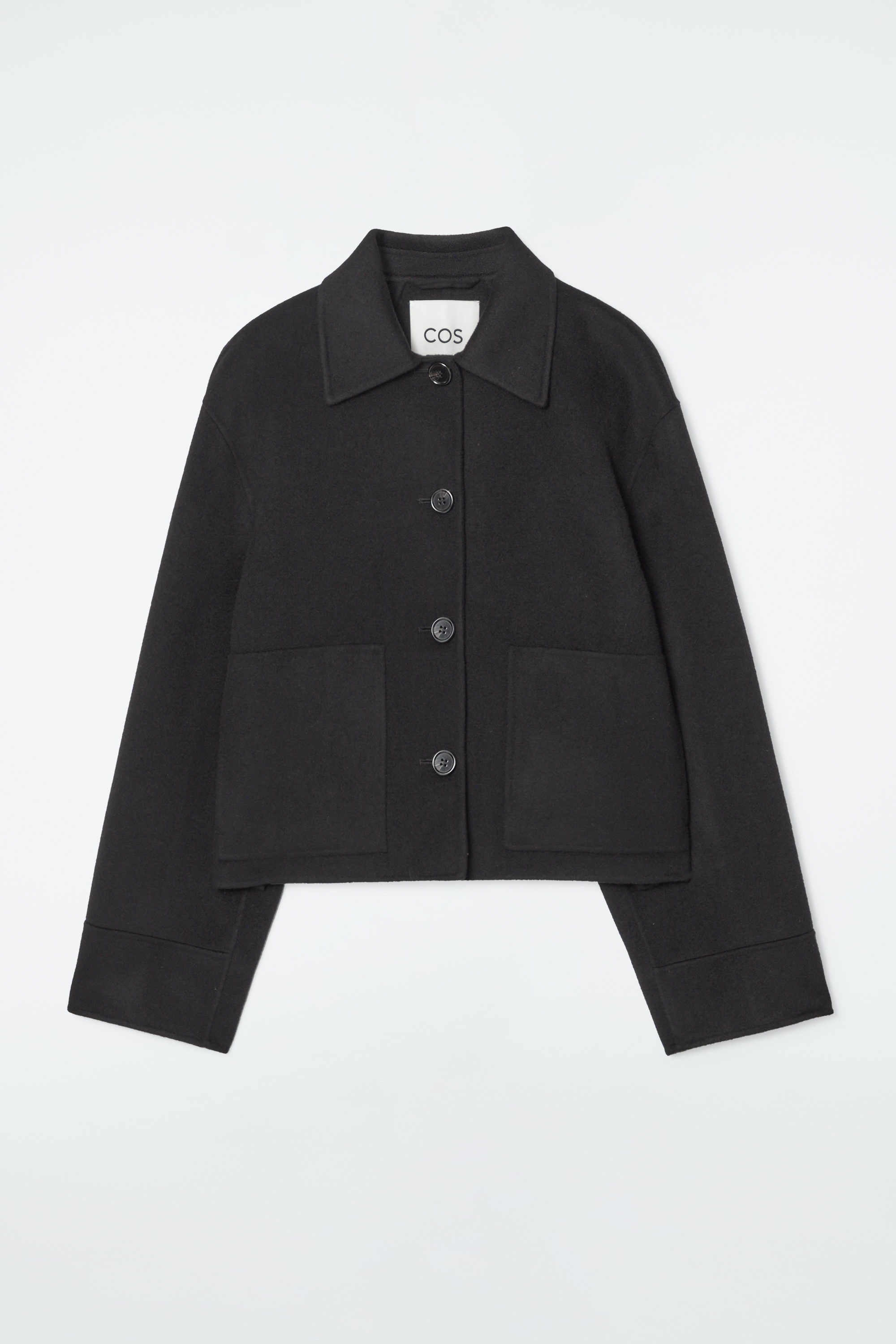 ジャケット・アウター COS BOXY DOUBLE-FACED WOOL JACKET BOXY DOUBLE-FACED WOOL JACKET - BLACK | COS