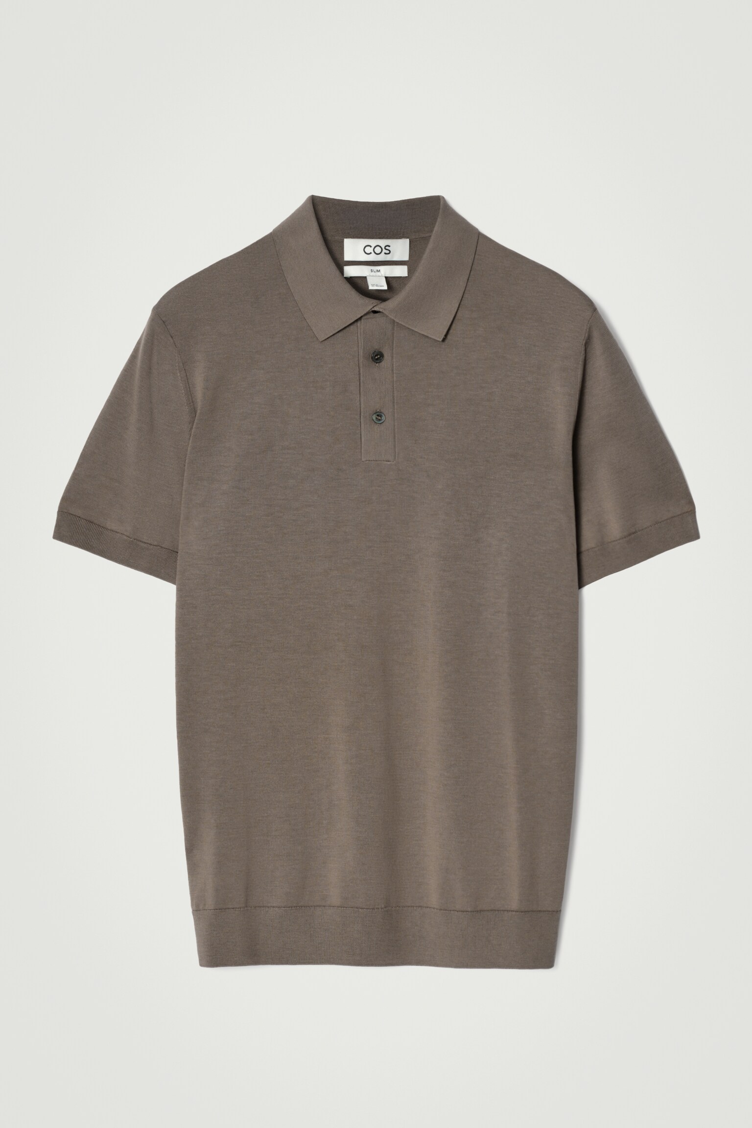 POLO SLIM EN MAILLE DE SOIE - TAUPE FONCÉ/NOIR/BLEU MARINE - 2