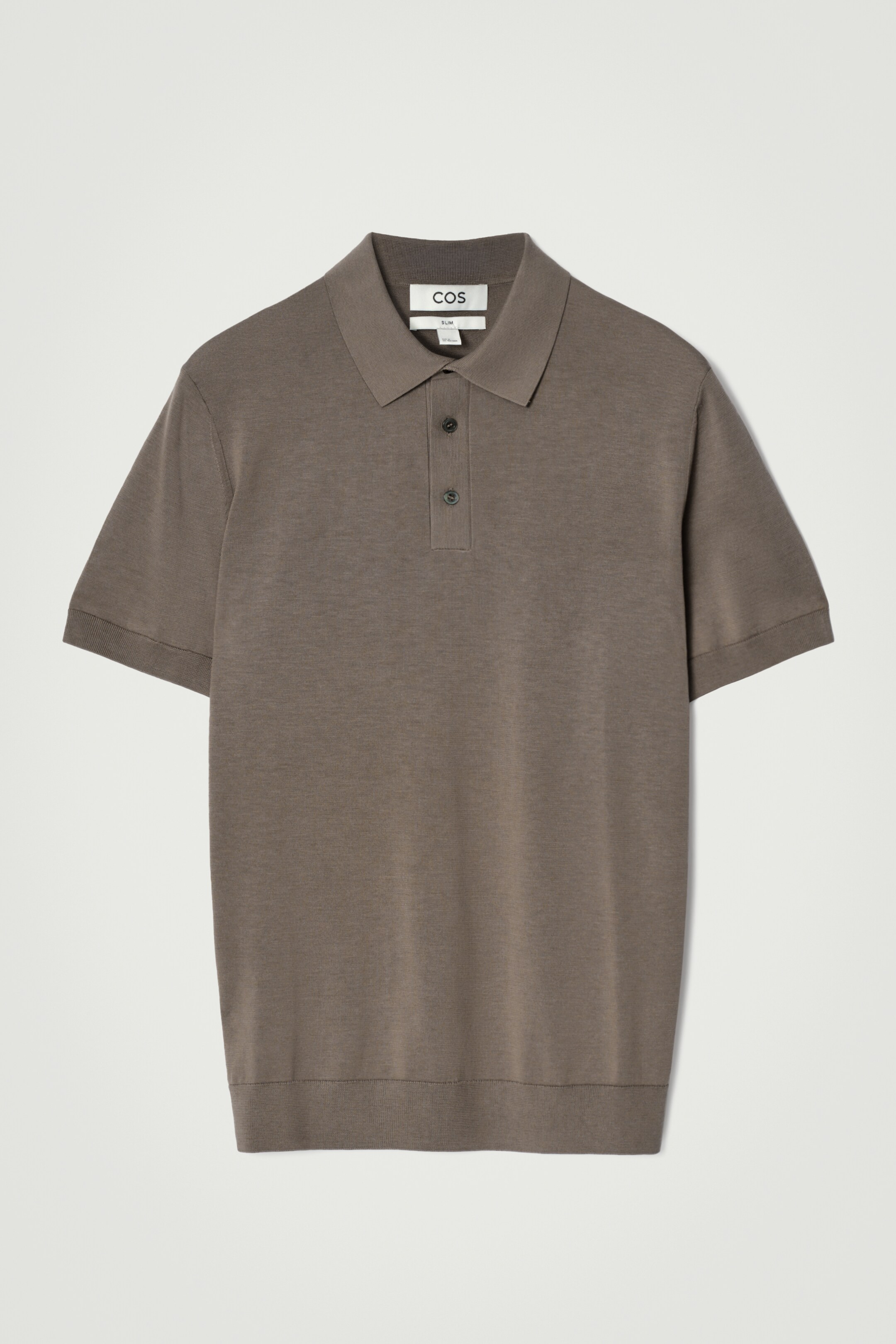 View larger image: SLIM KNITTED SILK POLO SHIRT - DARK MOLE - Men | H&M GB 6