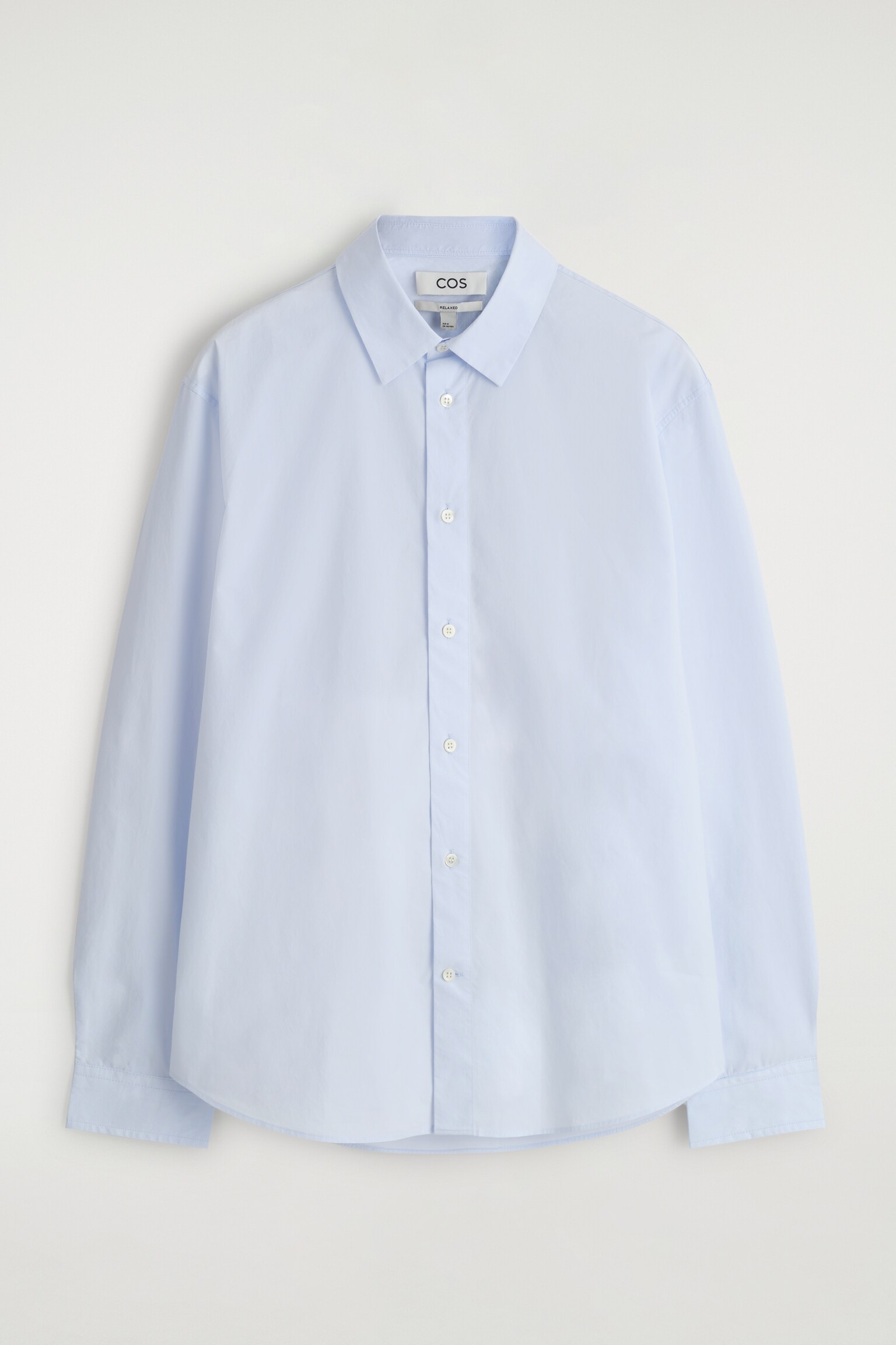 CAMISA DE POPELÍN DE ALGODÓN PIMA RELAXED FIT - AZUL CLARO/AZUL/BLANCO - 2