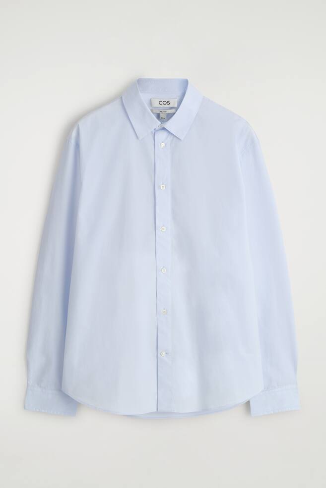 CAMICIA RILASSATA IN POPELINE DI COTONE PIMA - AZZURRO/BIANCO/BIANCO/BLU/KAKI/BLU - 1