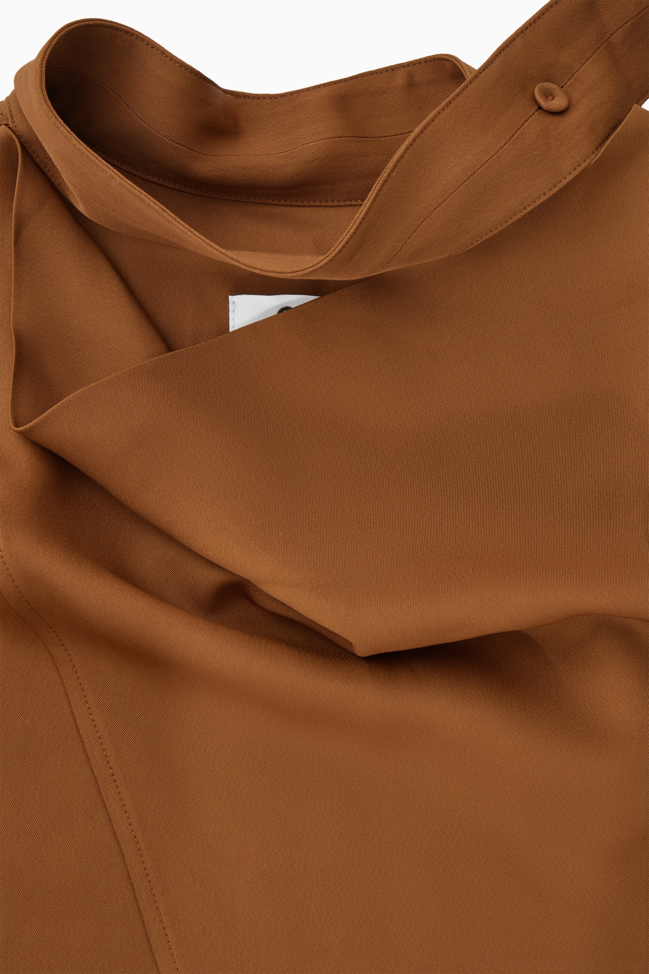 View larger image: SCARF-DETAIL CUTOUT BLOUSE - BROWN - Ladies | H&M GB 2