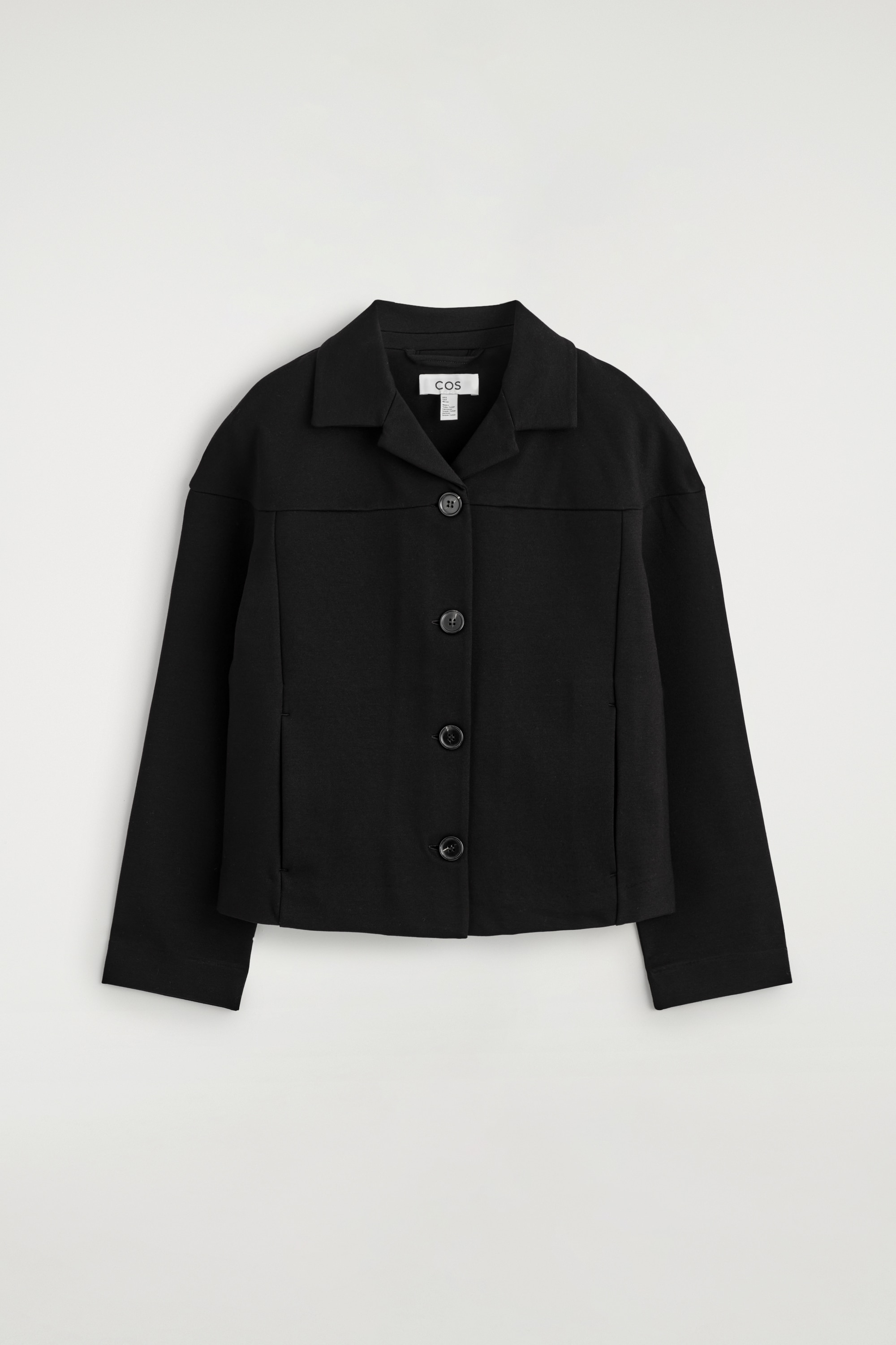 BOXY JERSEY JACKET - FEKETE
