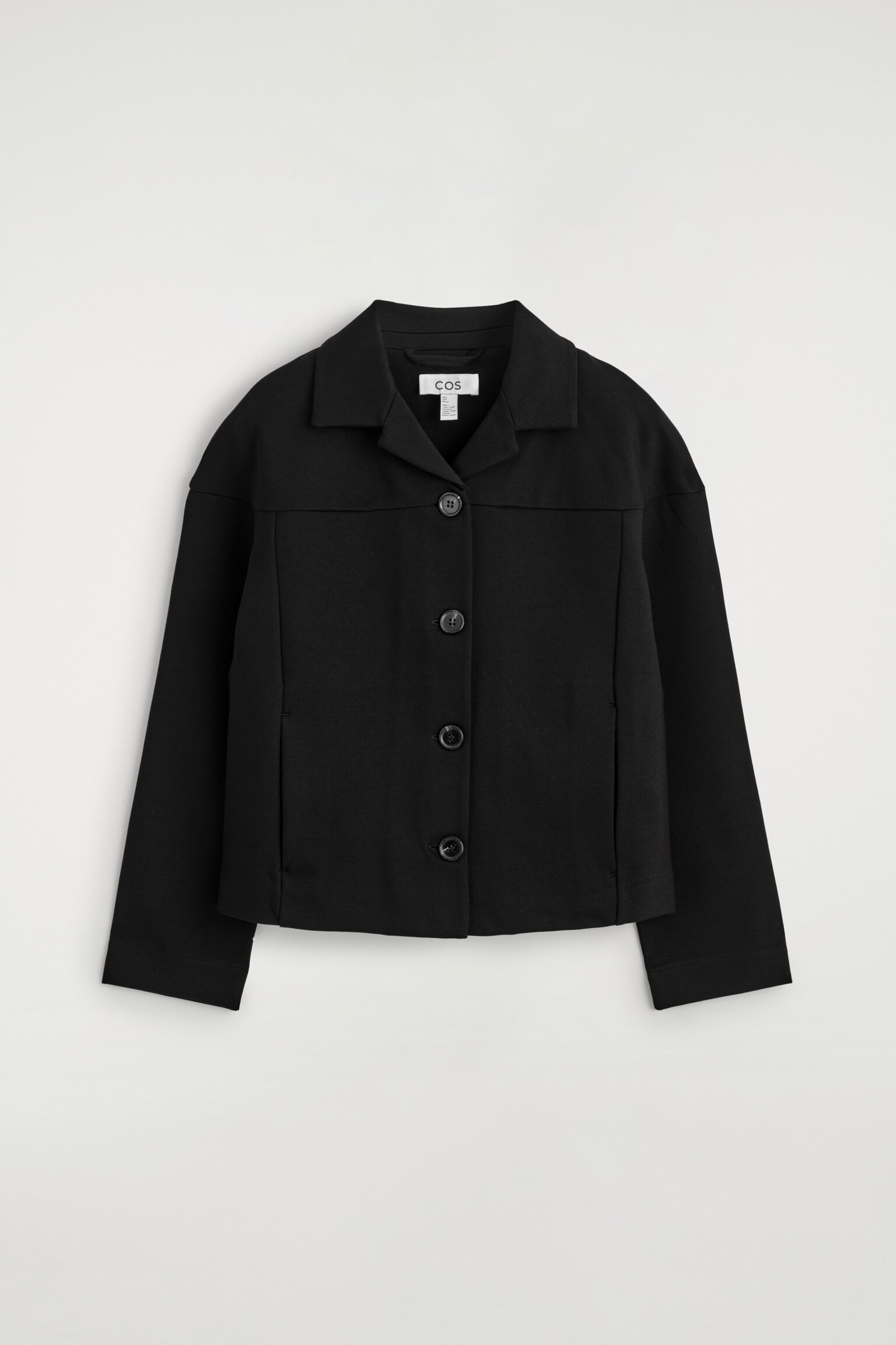 BOXY JERSEY JACKET - SCHWARZ - 1