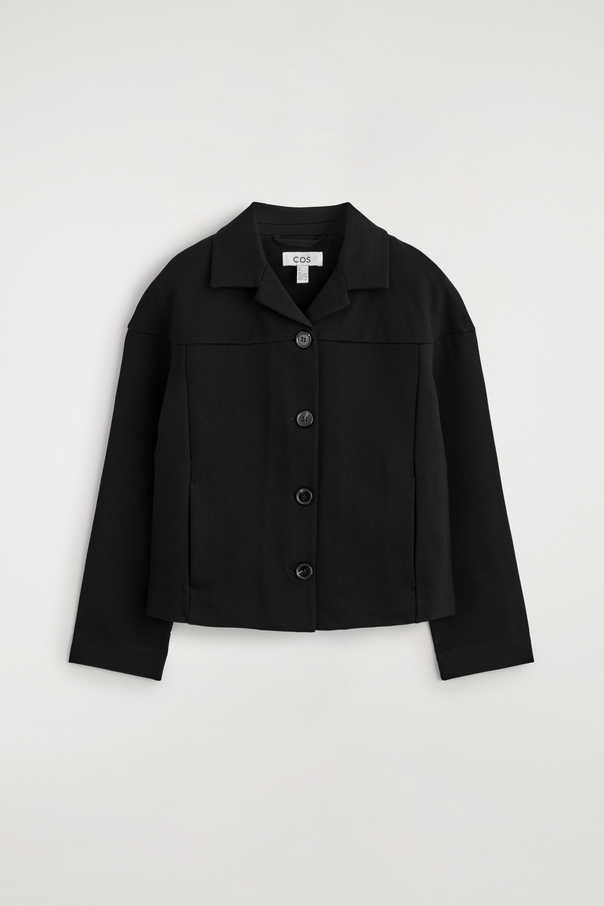 BOXY JERSEY JACKET - BLACK | COS US