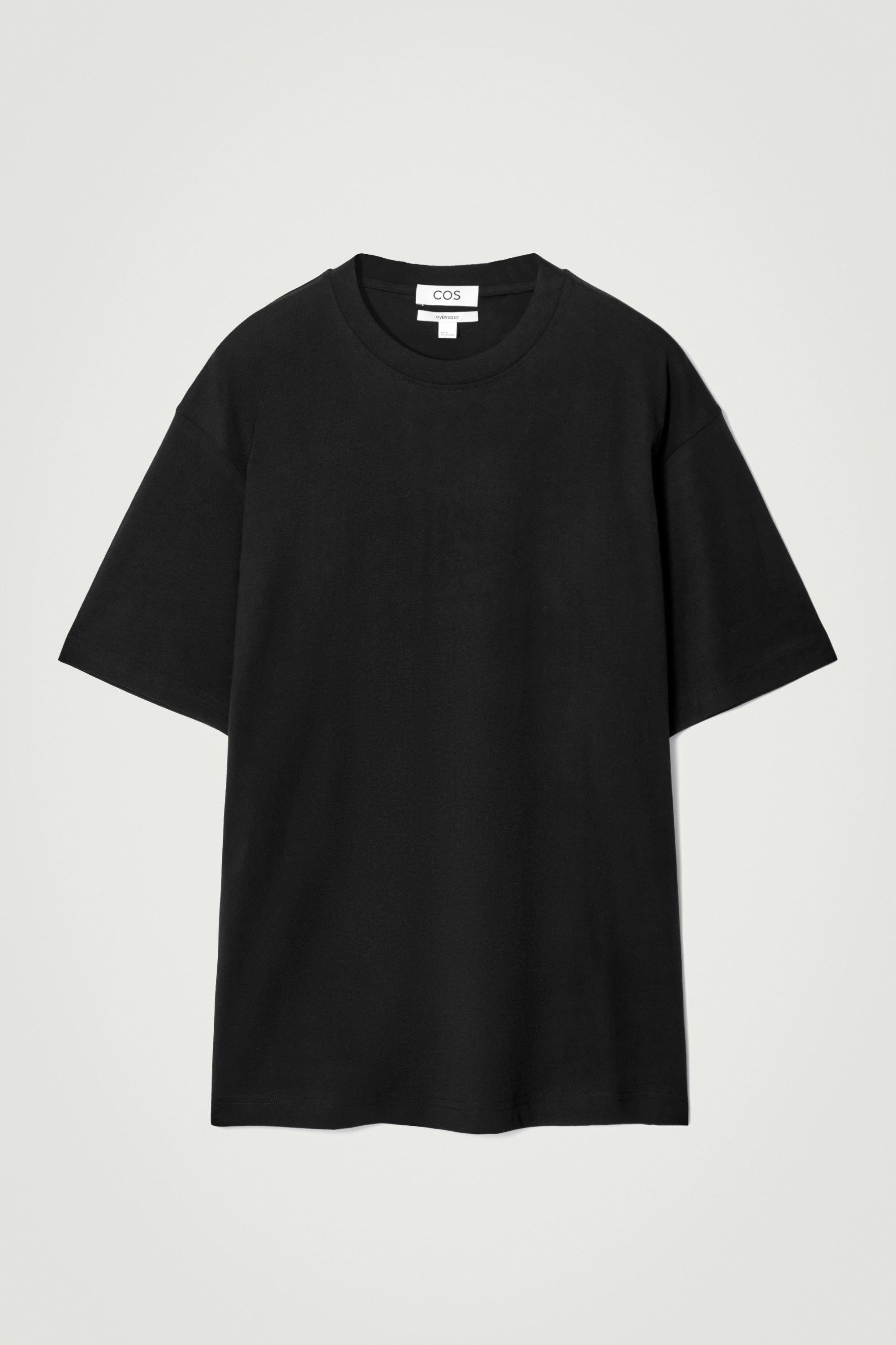OVERSIZED COTTON T-SHIRT - BLACK/BLACK/NAVY