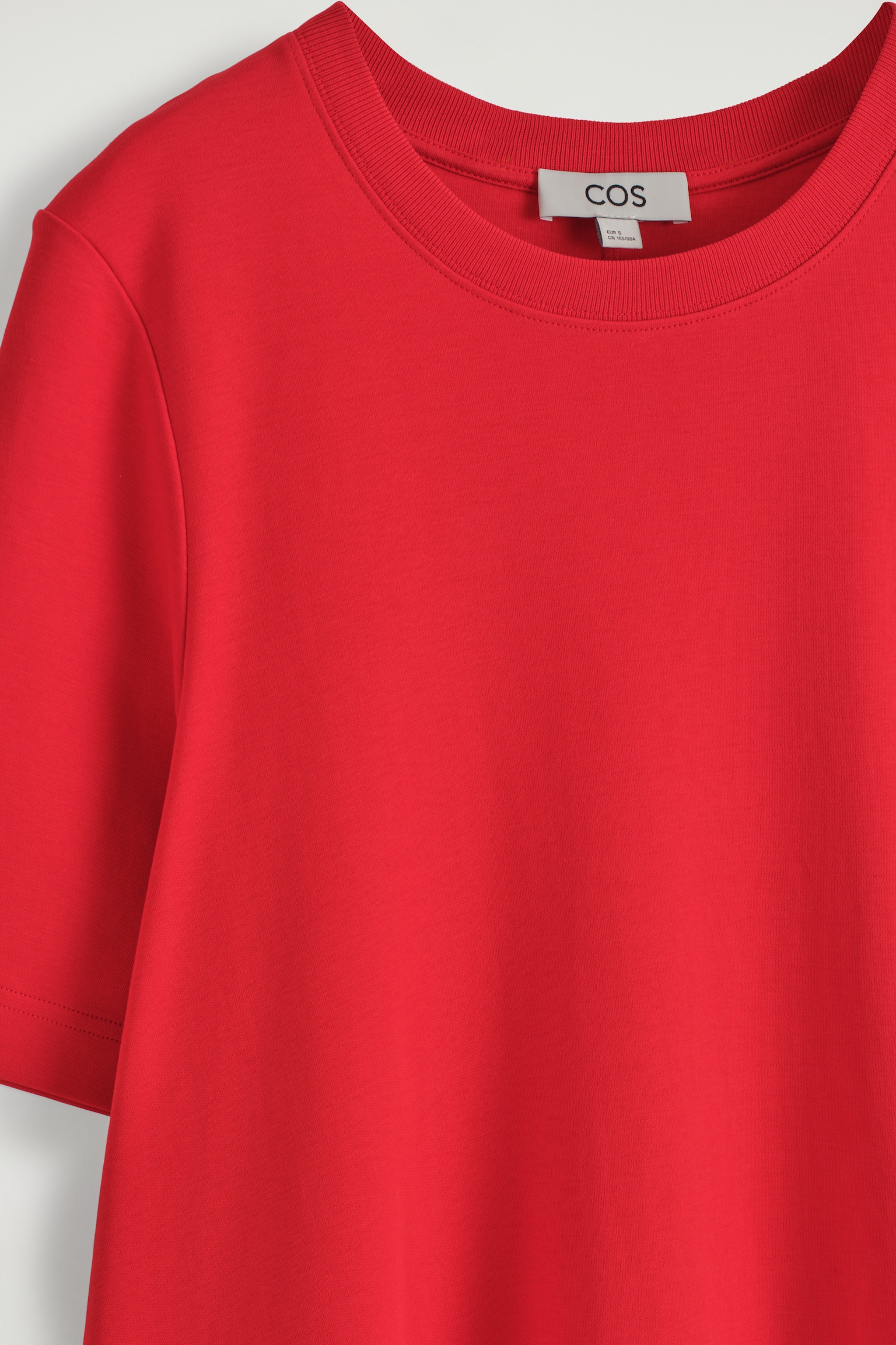 ABITO T-SHIRT MINI A TRAPEZIO - ROSSO/NERO/BIANCO - 5