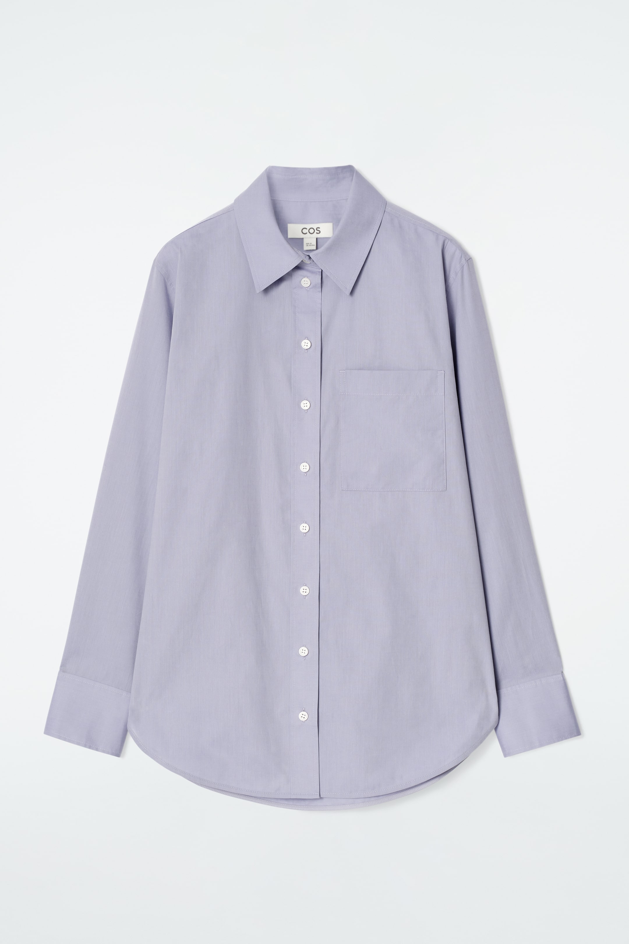 Visa större bild: SKRÄDDAD SKJORTA I PIMA-BOMULL - SYRENLILA - DAM | H&M SE 7