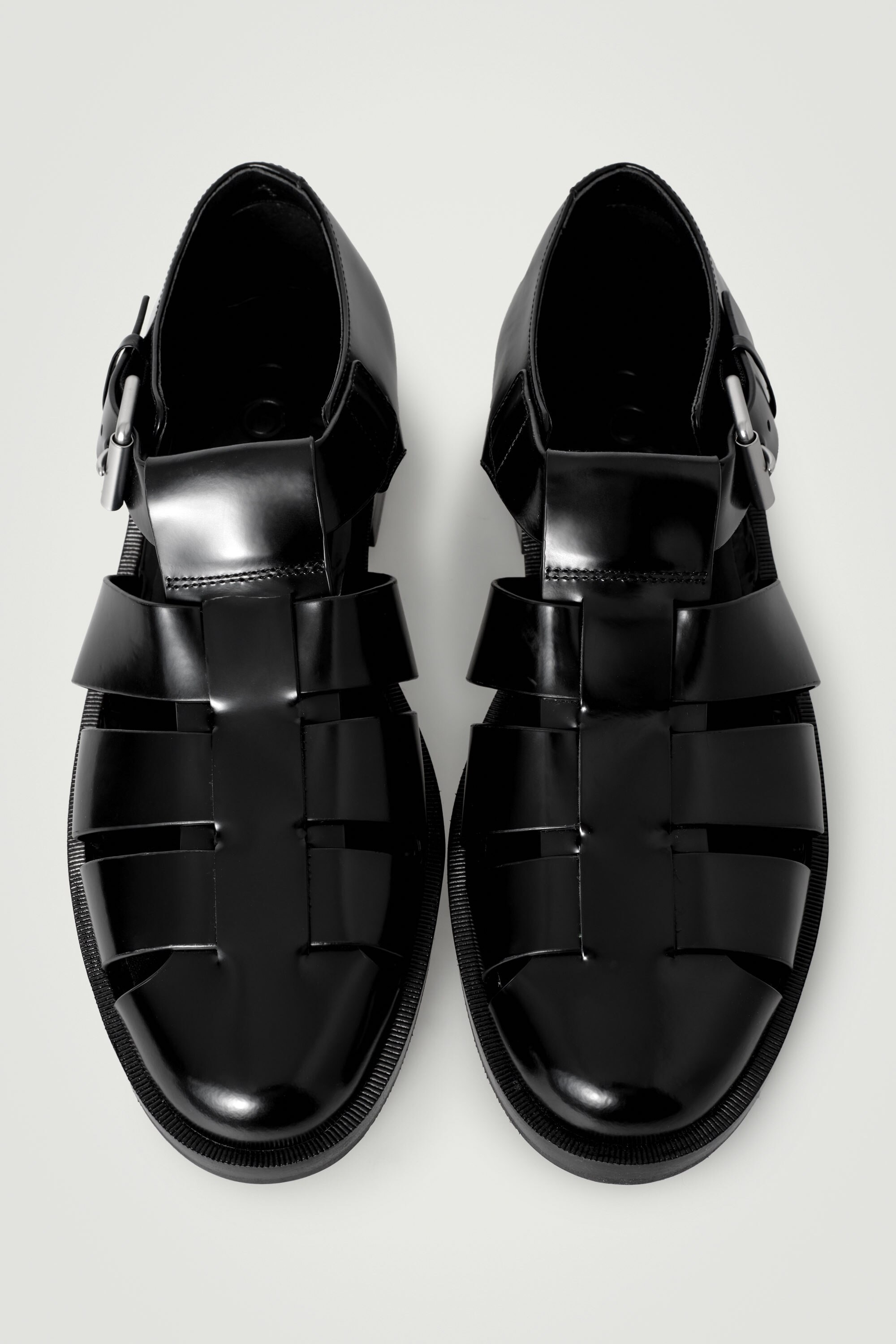 LEATHER FISHERMAN SANDALS - DARK BROWN | COS US